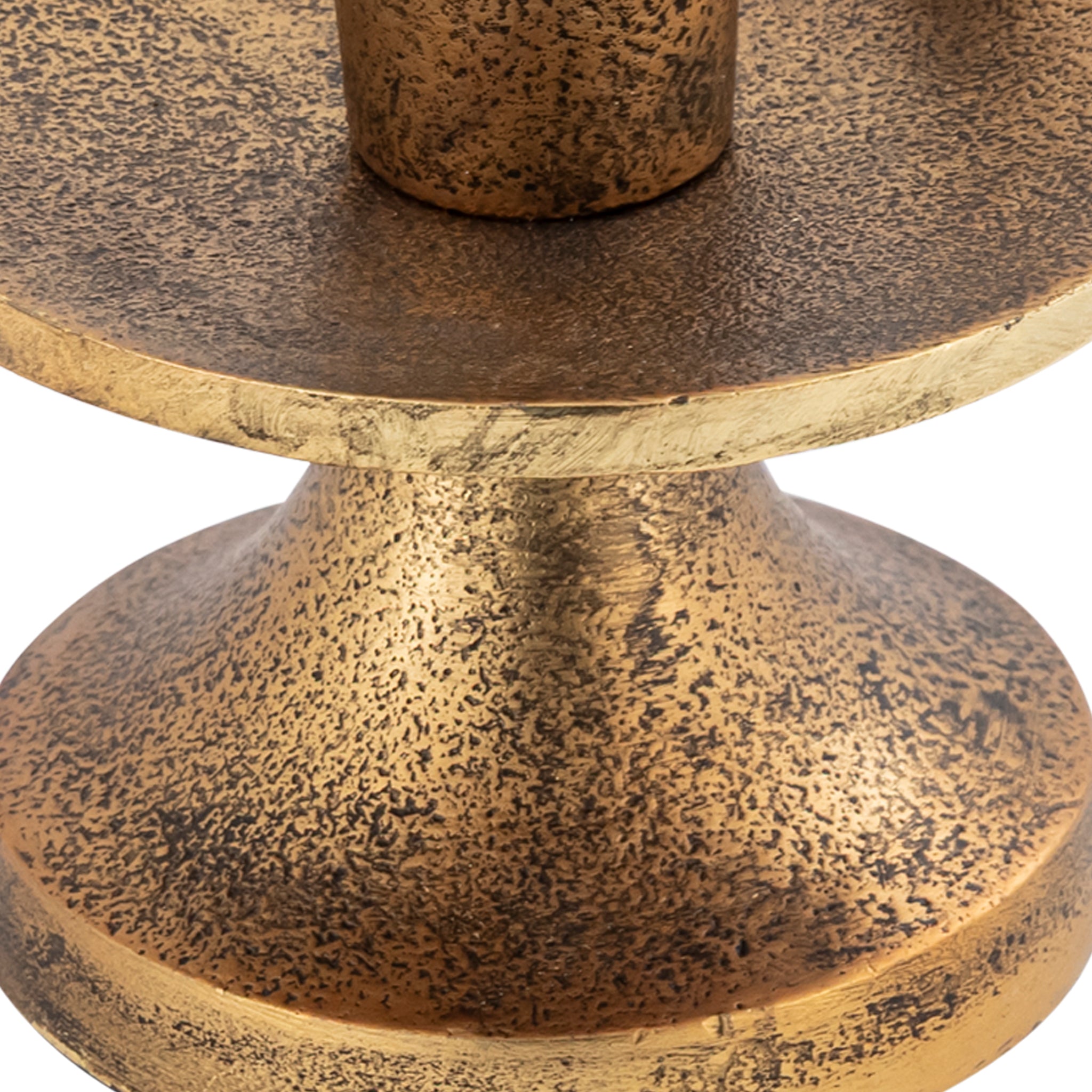 Noor Decorative Aluminum Taper Candle Holder – Antique Brass
