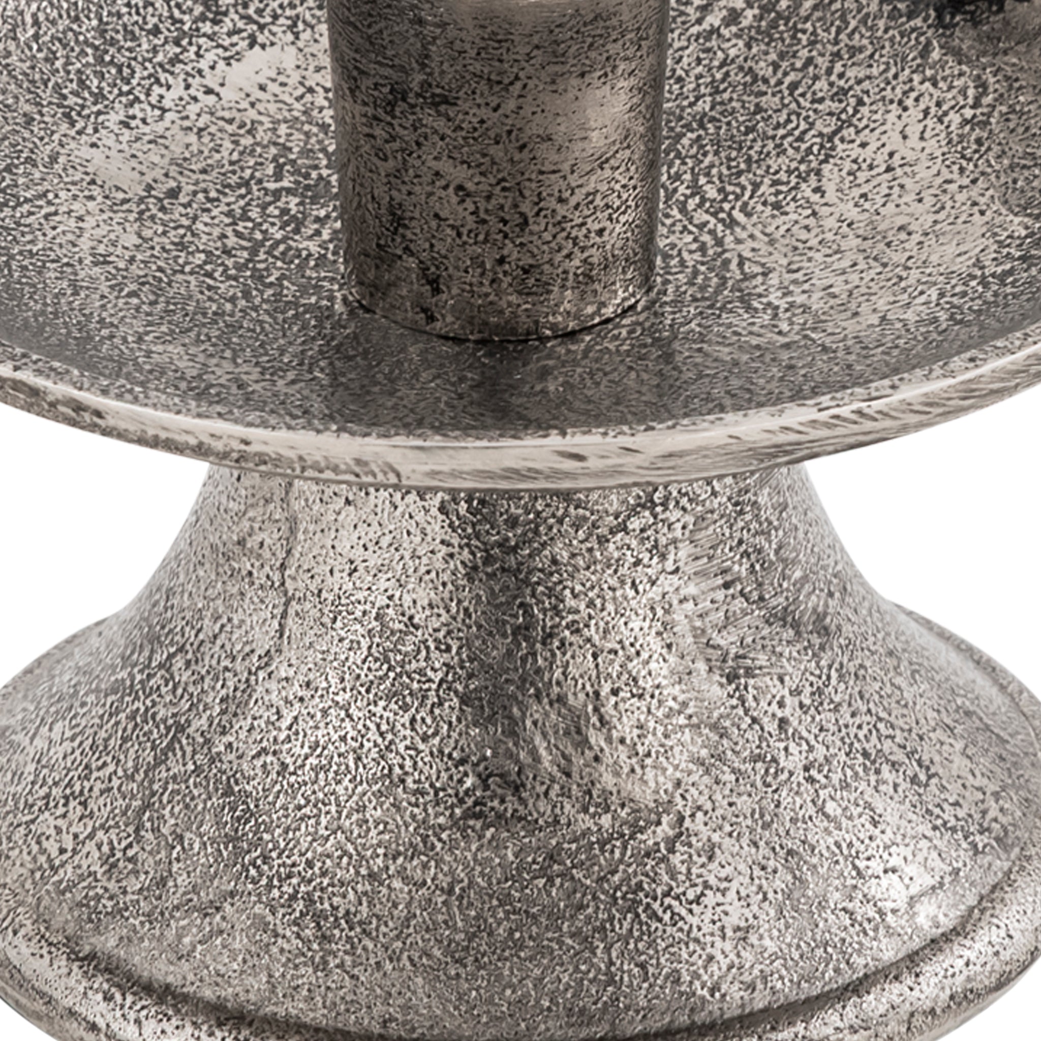 Noor Decorative Aluminum Taper Candle Holder – Antique Silver