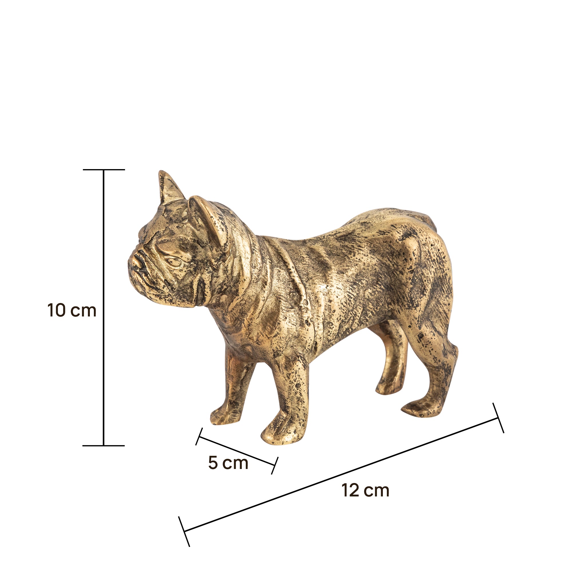 Buster Dog Object Antique Brass Finish