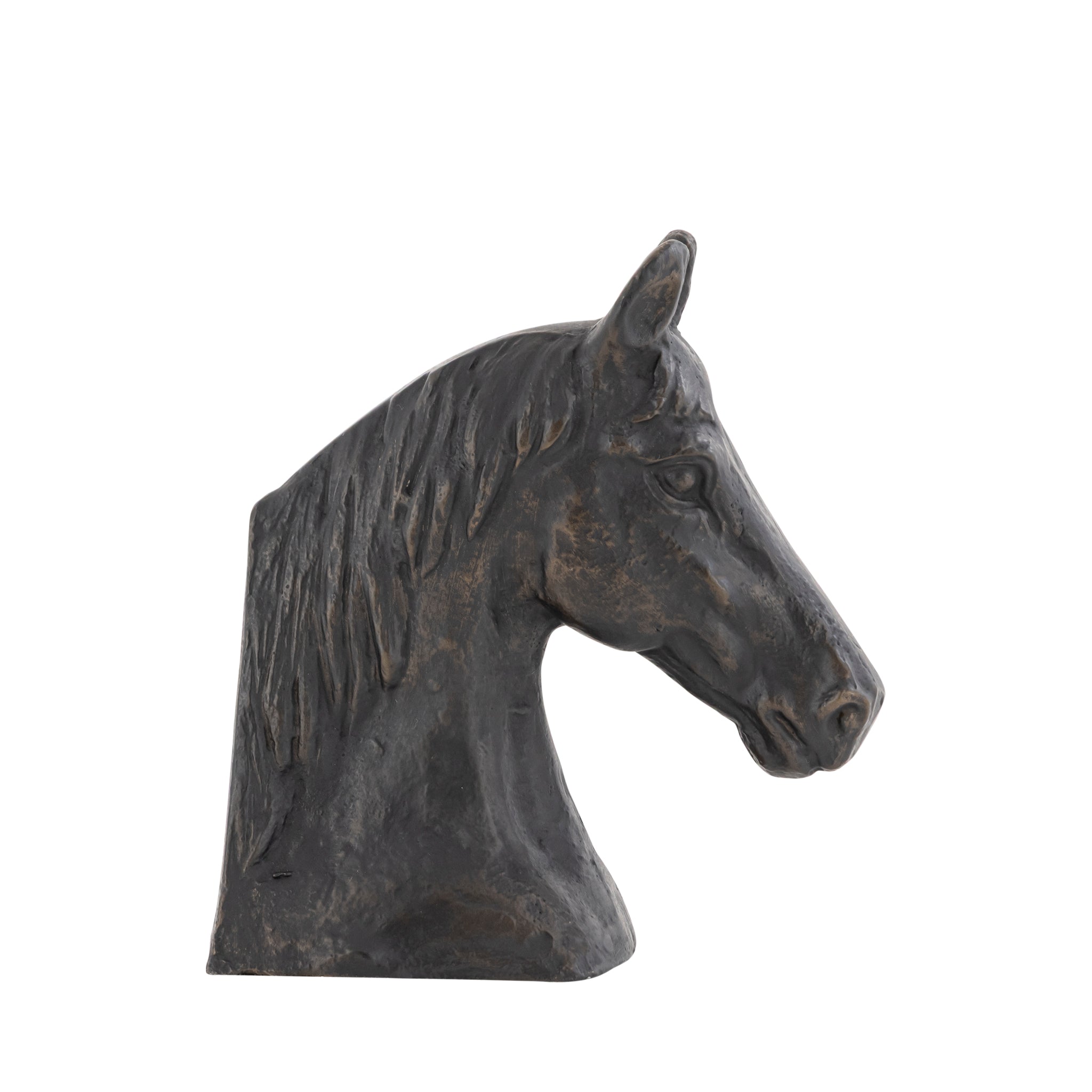 Valor Decorative Horse Figurine – Aluminum Animal Ornament in Antique Bronze