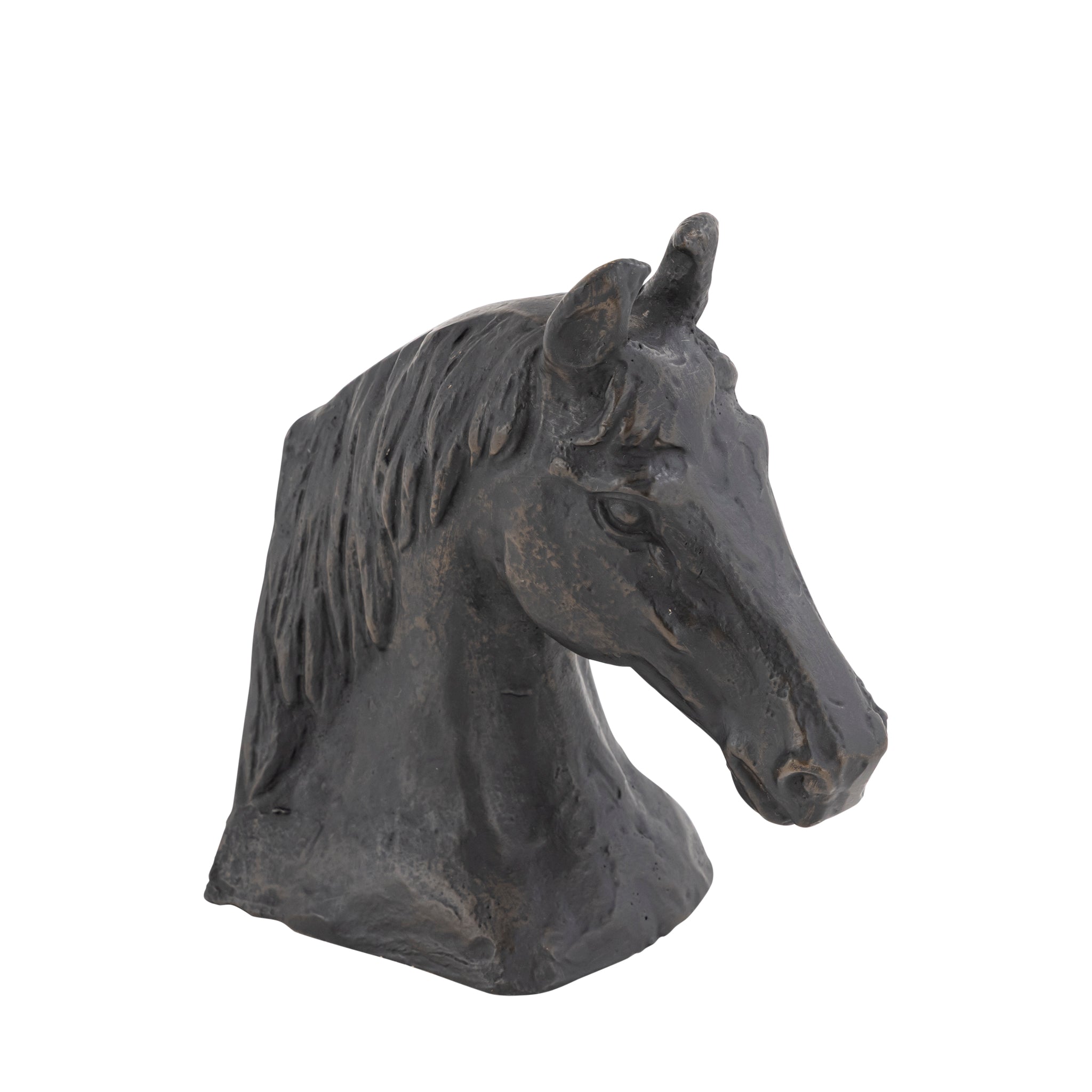 Valor Decorative Horse Figurine – Aluminum Animal Ornament in Antique Bronze