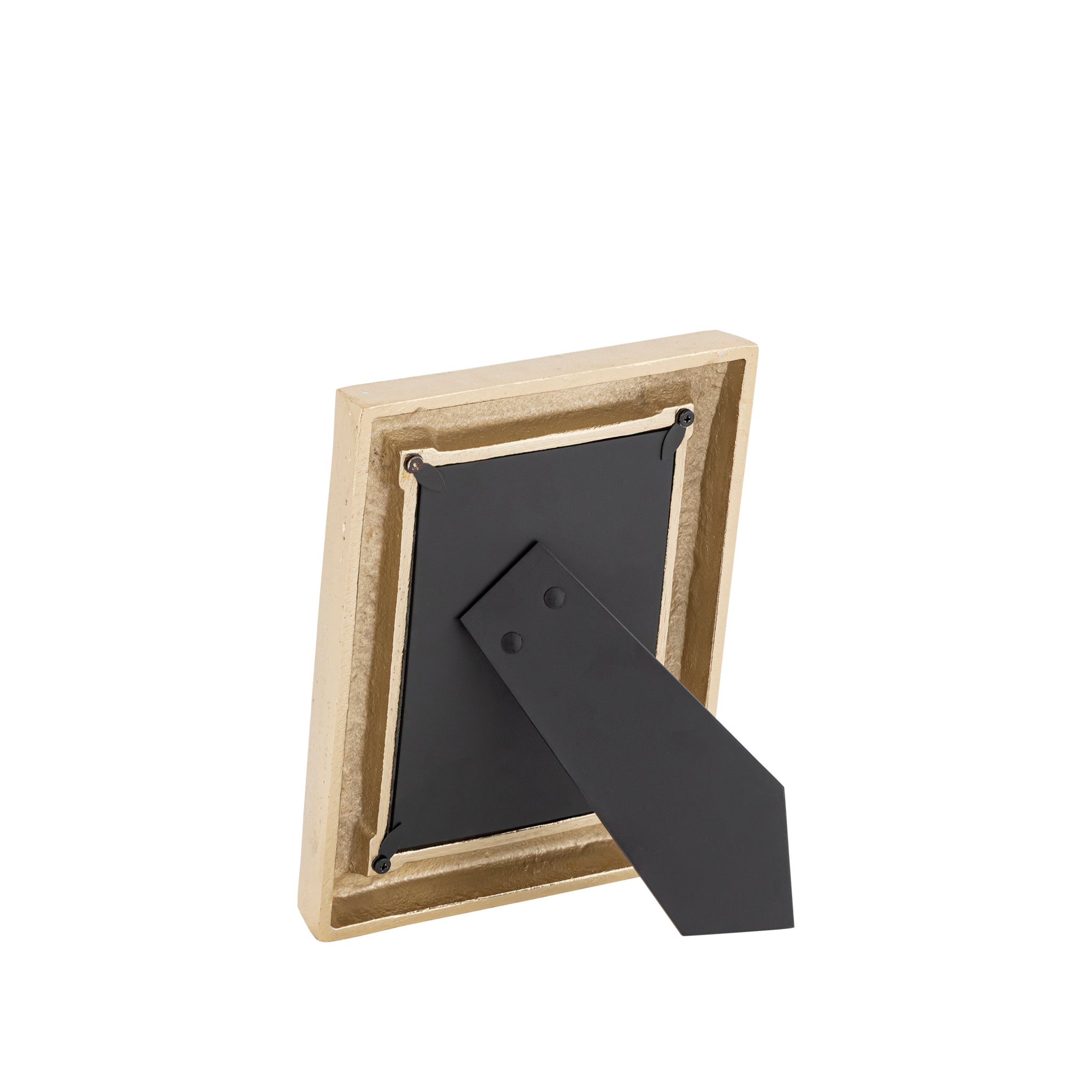Textured Gold Aluminum Photo Frame – Tabletop Picture Frame with Glass Front (4×6, 5×7)
