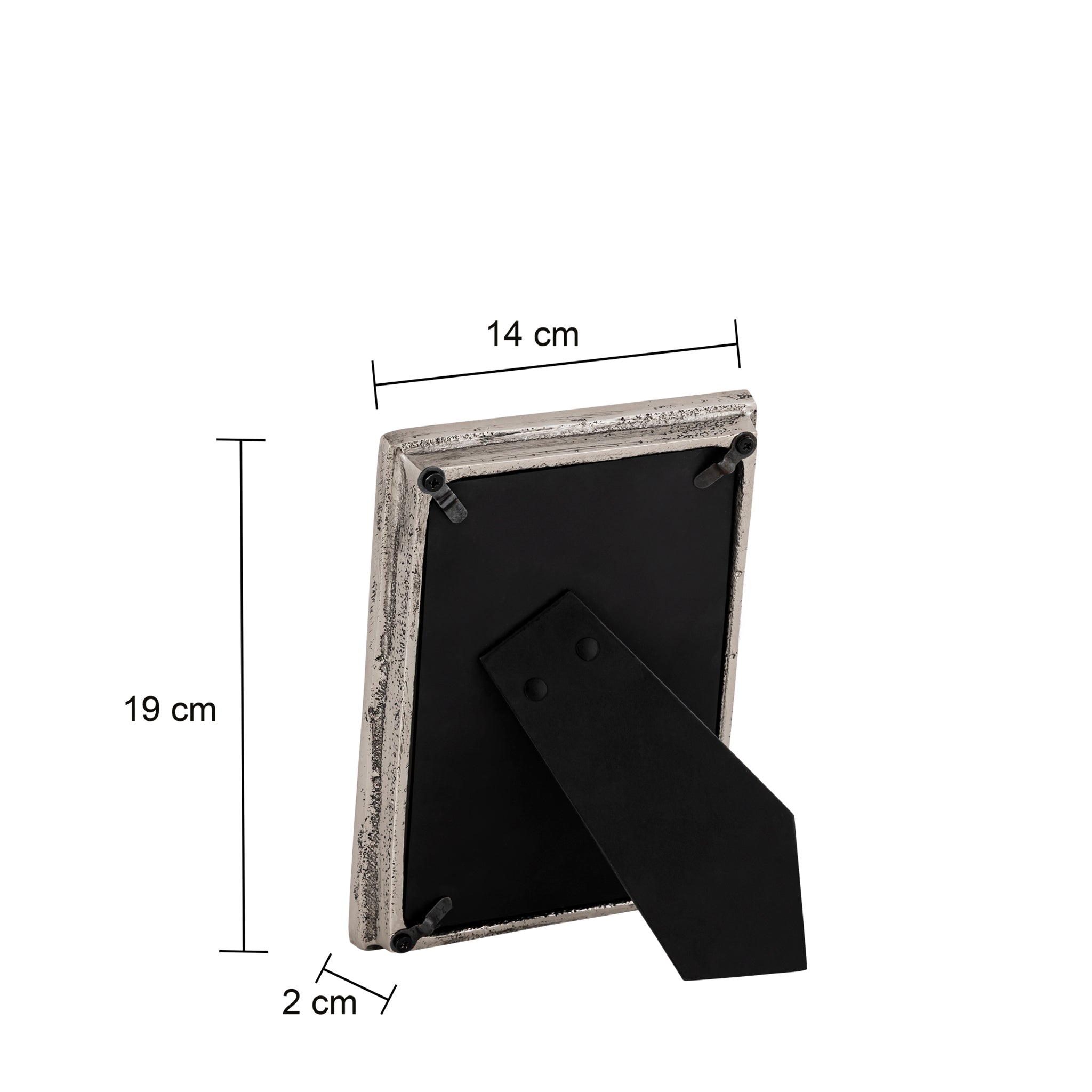 Antique Silver Aluminum Photo Frame – Tabletop Picture Frame with Glass Front (4×6, 5×7, 8×10)