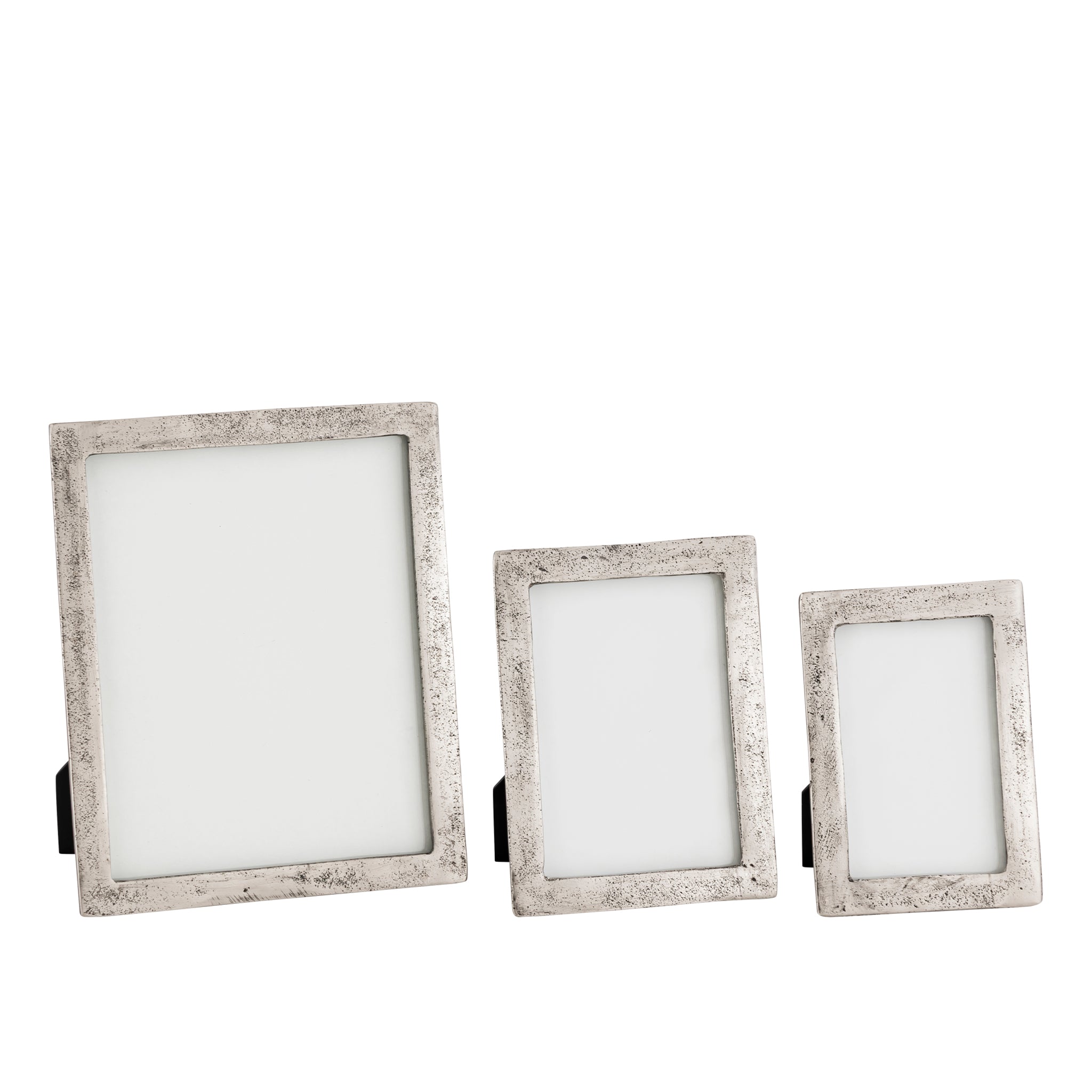 Antique Silver Aluminium Photo Frame – Tabletop Picture Frame with Glass Front (4×6, 5×7, 8×10)