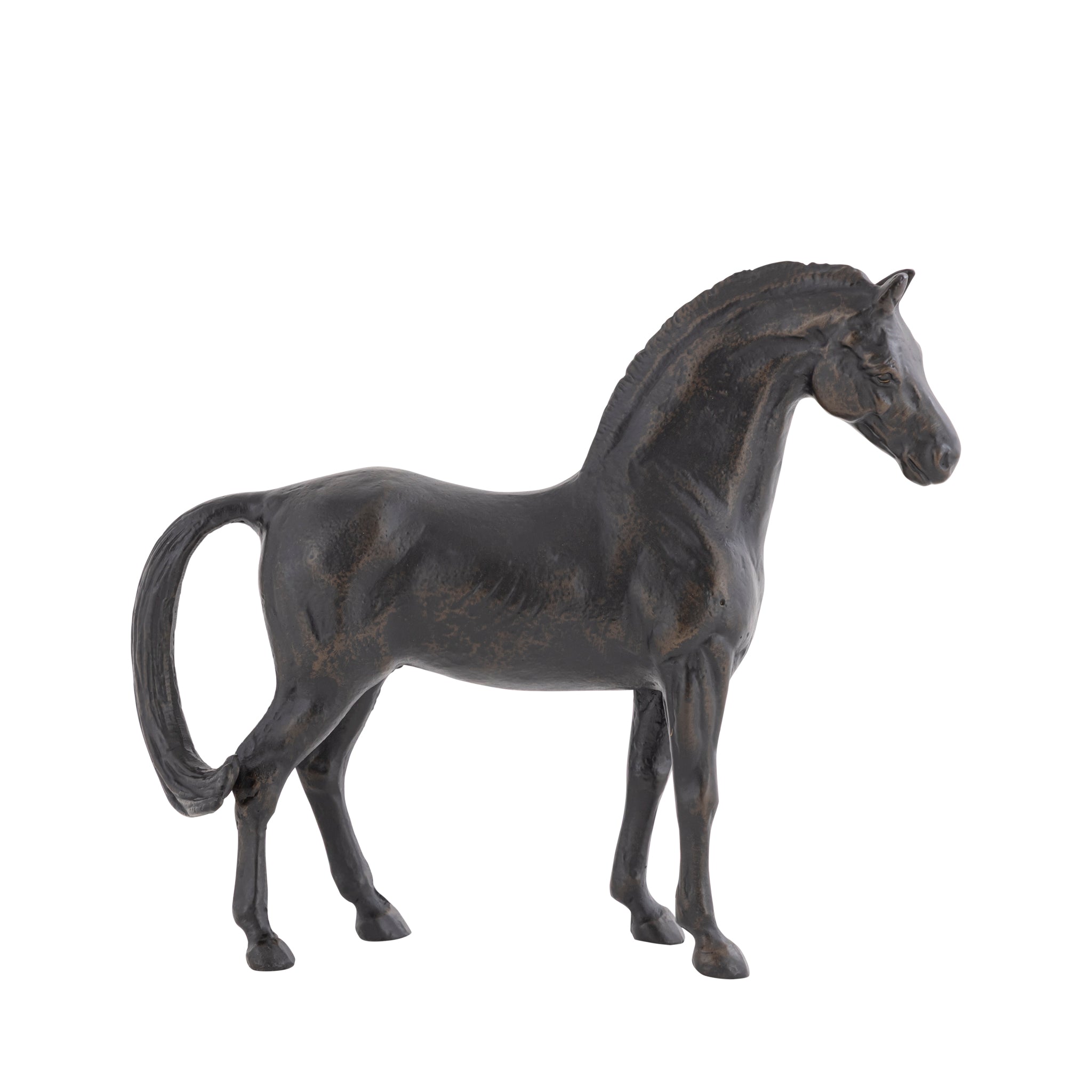 Trova Decorative Horse Figurine – Aluminium Animal Sculpture in Antique Bronze