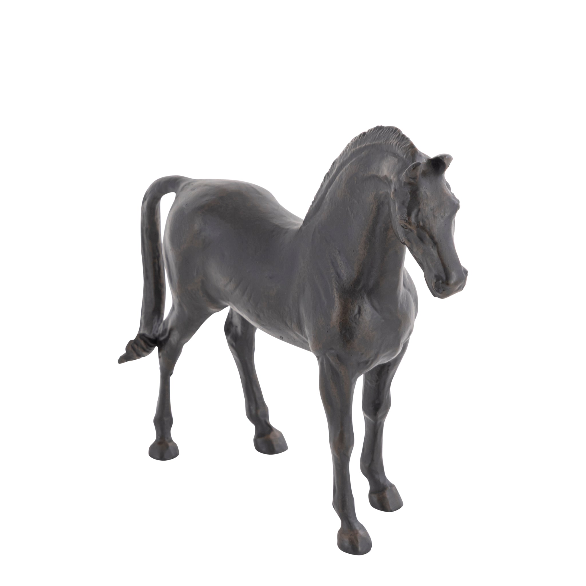 Trova Decorative Horse Figurine – Aluminium Animal Sculpture in Antique Bronze