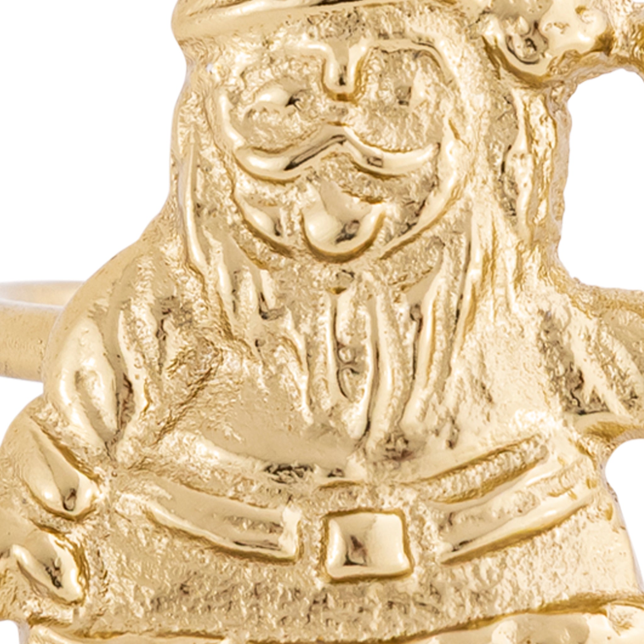 Gold Santa Napkin Rings – Elegant Metal Table Decoration (Set of 4)