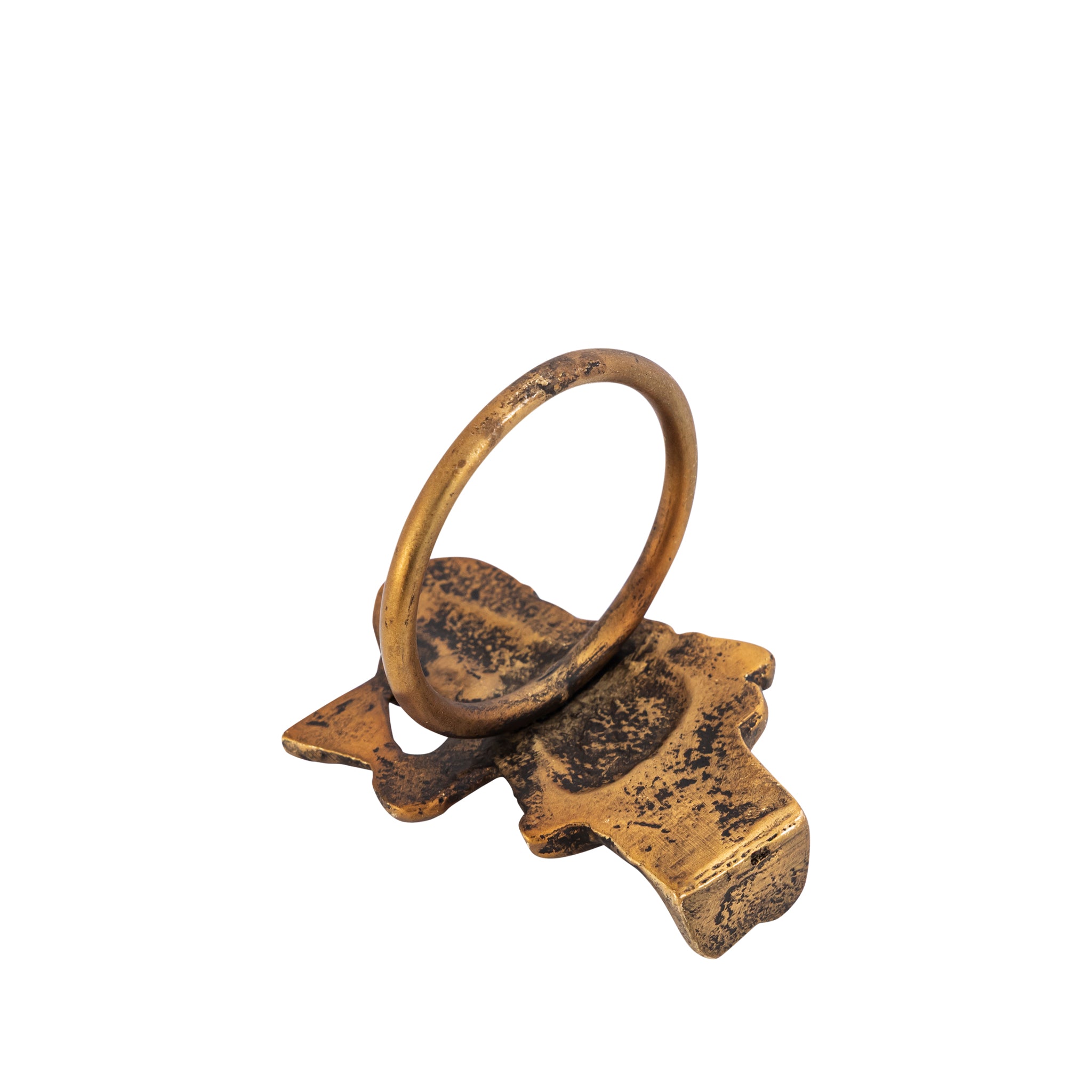 Antique Gold Santa Napkin Rings – Elegant Metal Table Decoration (Set of 4)