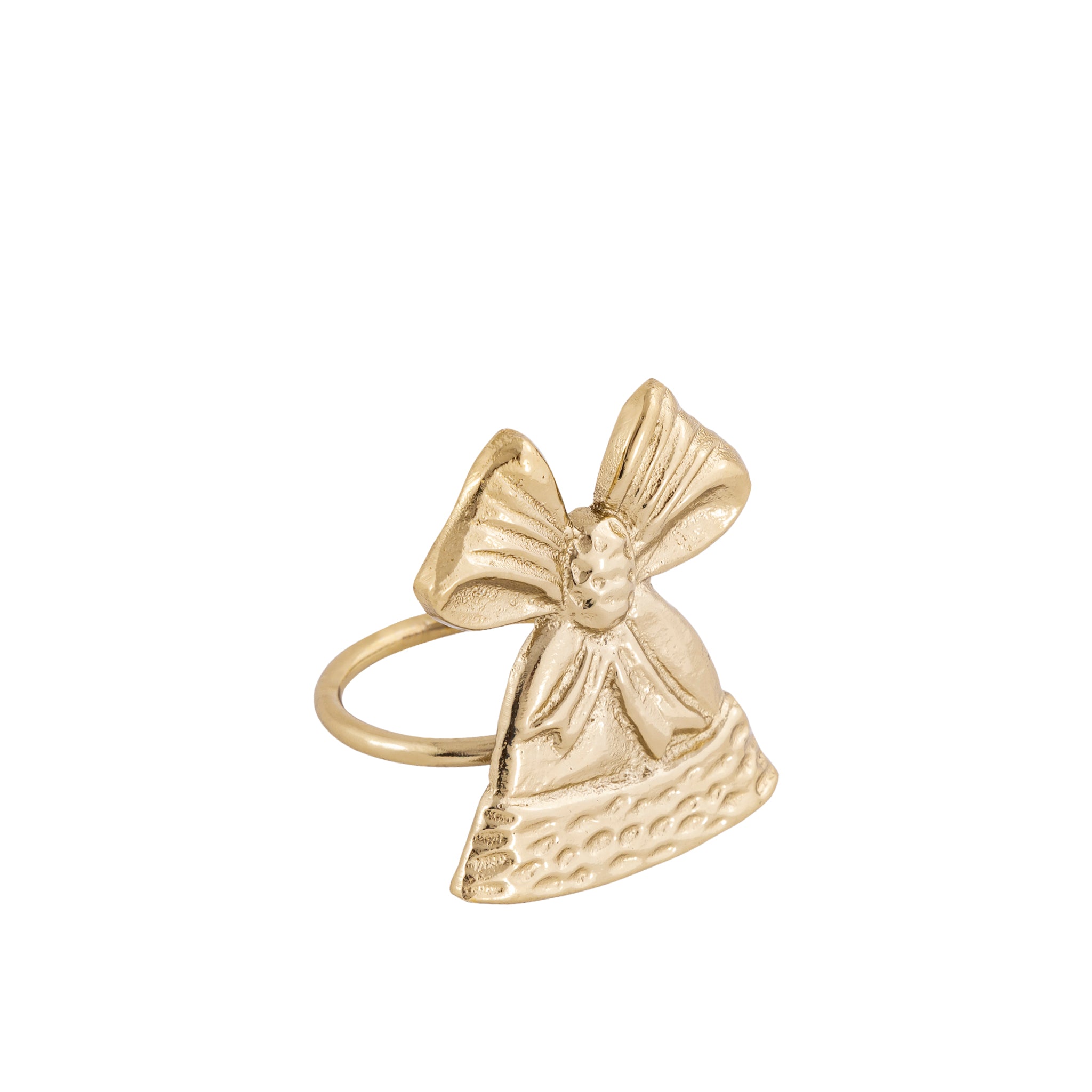 Gold Jingle Bell Napkin Rings – Decorative Metal Table Setting (Set of 4)