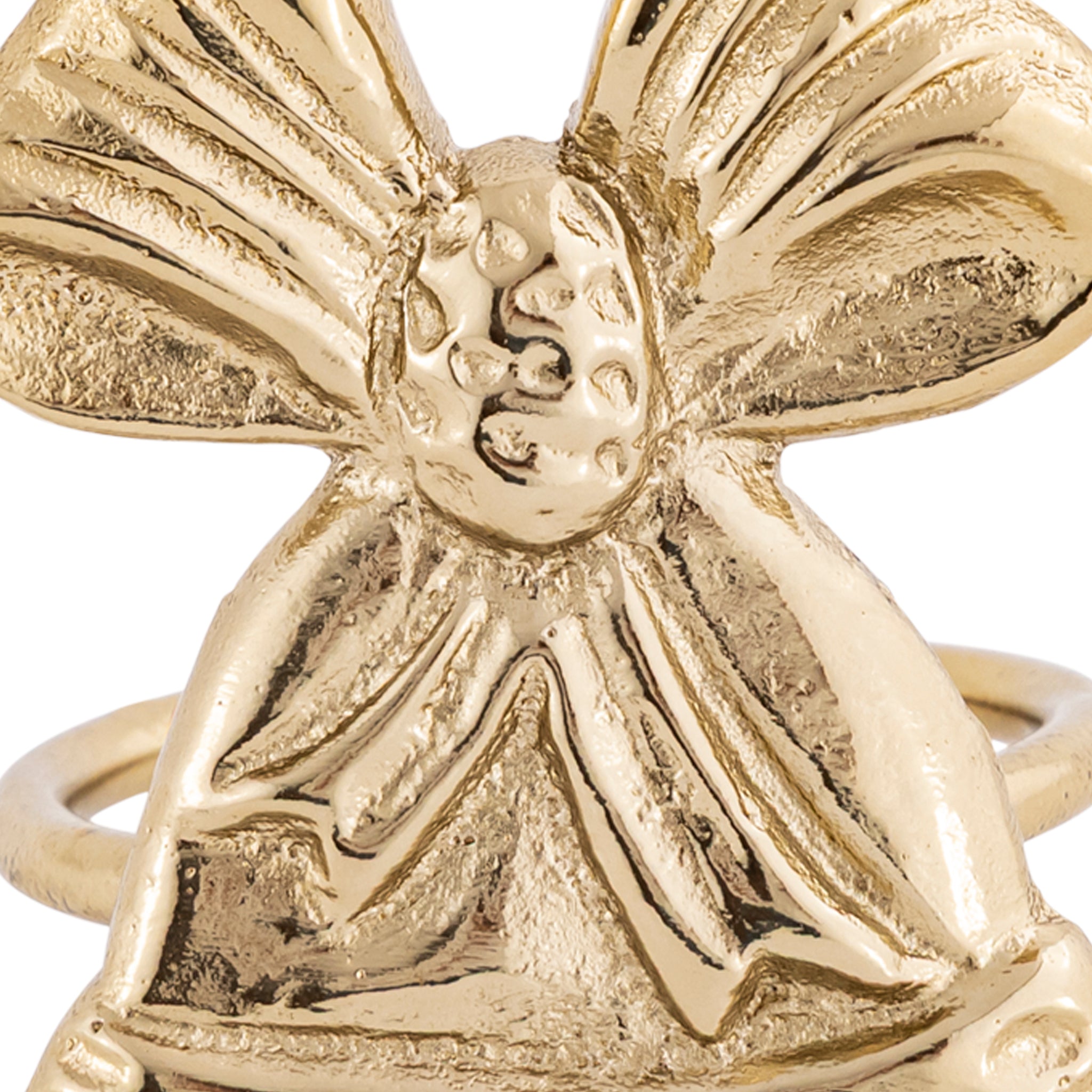 Gold Jingle Bell Napkin Rings – Decorative Metal Table Setting (Set of 4)