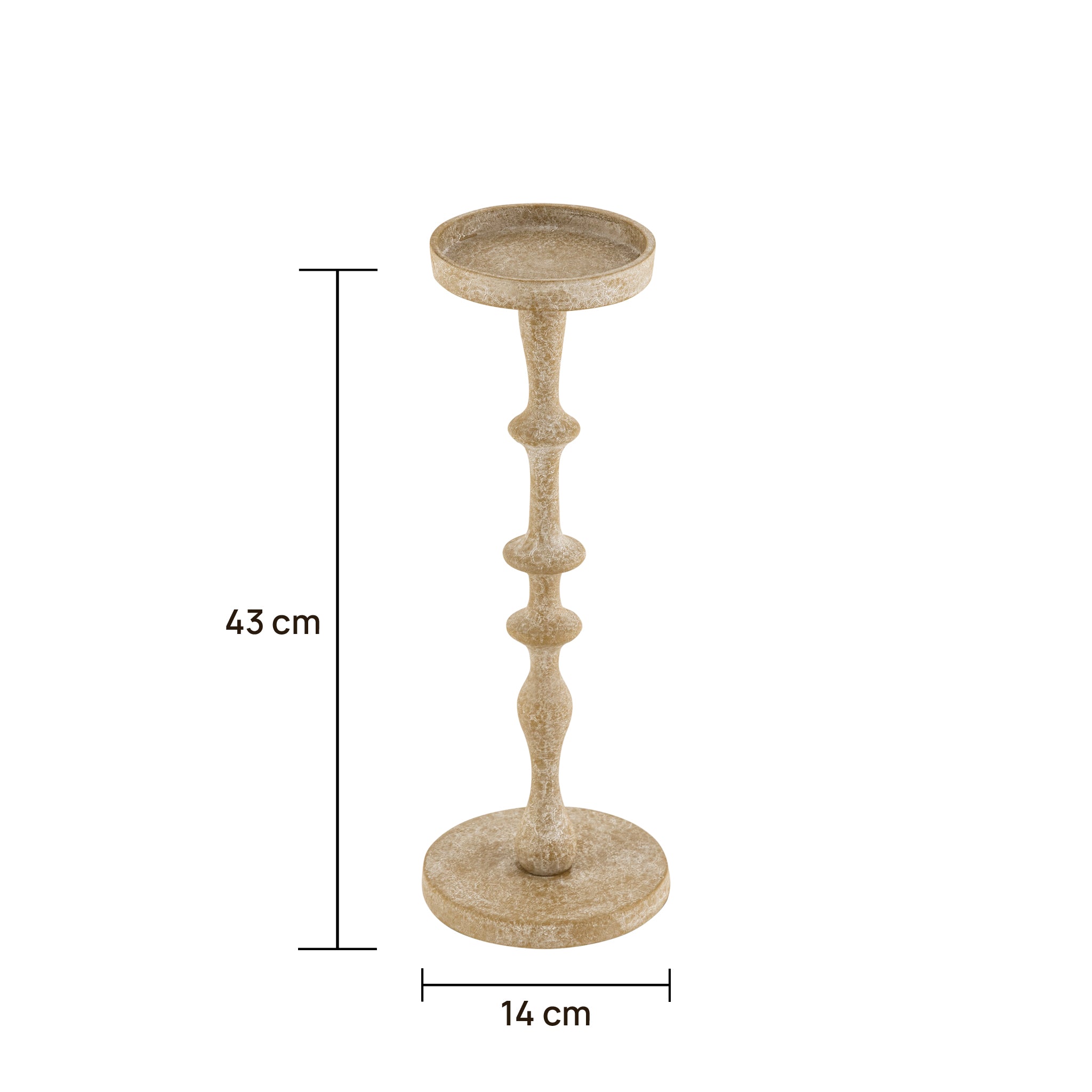 Dawlish Set of 2 Candle Holders Rustic Green Finish
