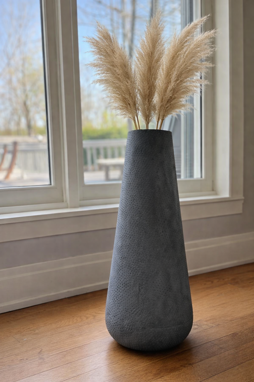 Clayra Modern Farmhouse Tall Metal Vase
