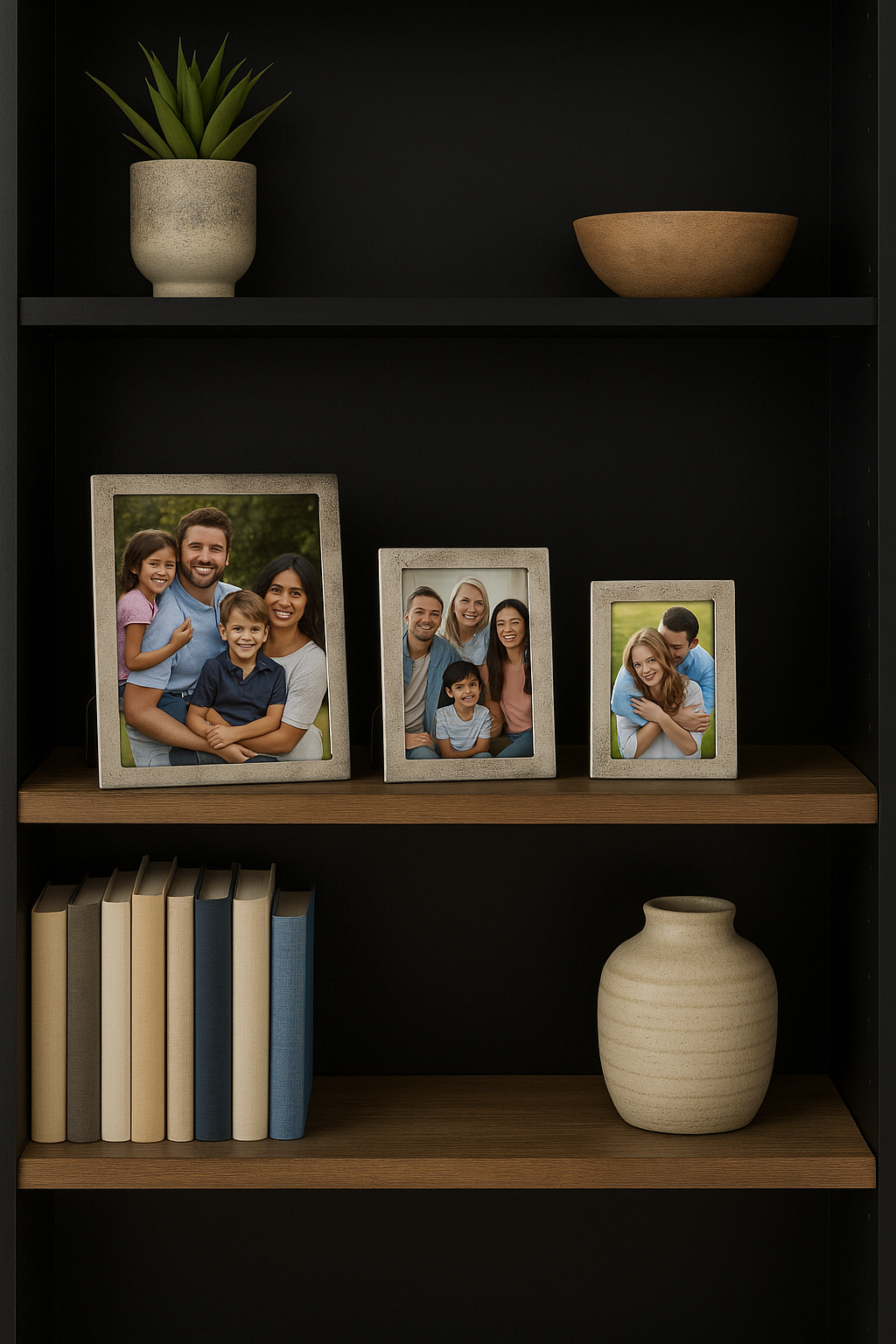 Antique Silver Aluminium Photo Frame – Tabletop Picture Frame with Glass Front (4×6, 5×7, 8×10)