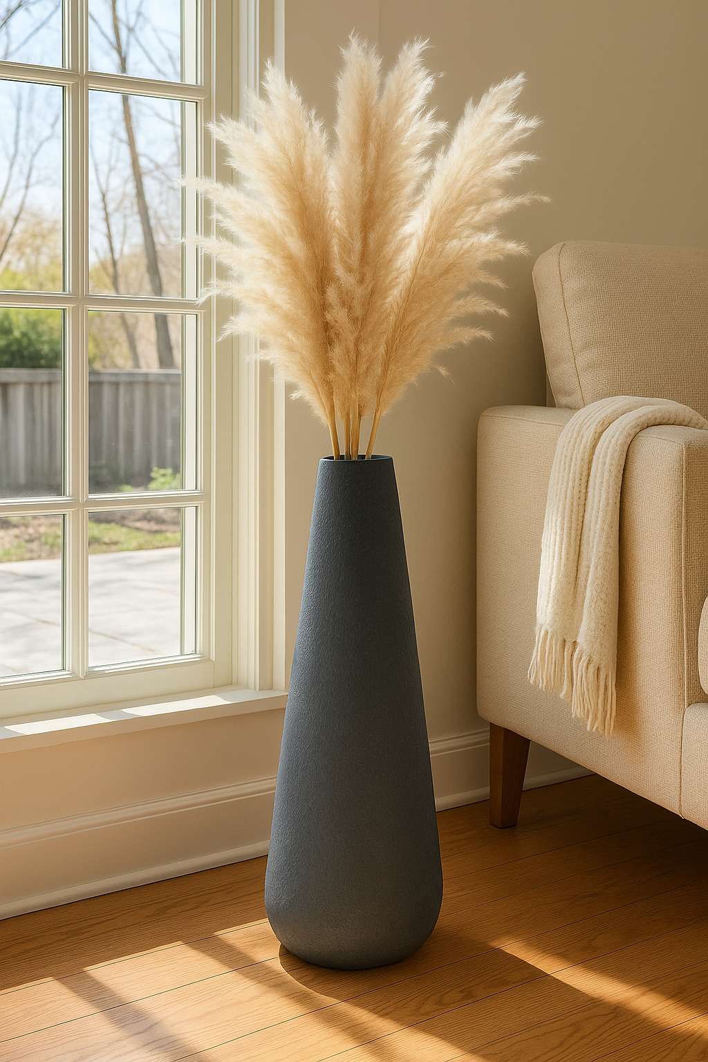 Clayra Modern Farmhouse Tall Metal Vase