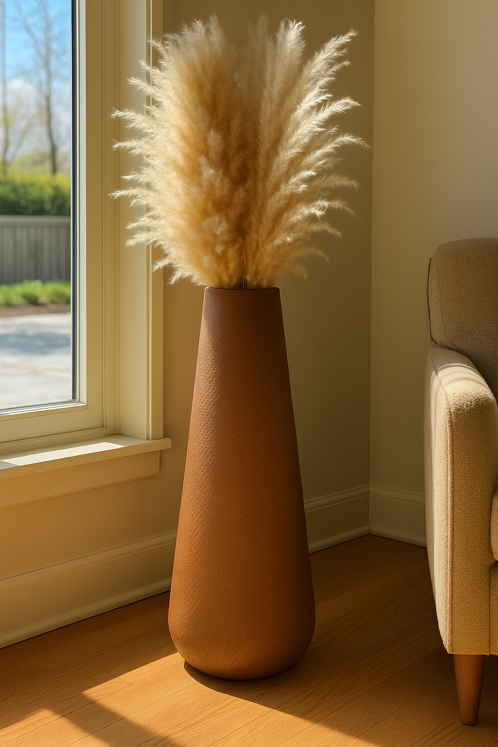 Clayra Modern Farmhouse Tall Metal Vase