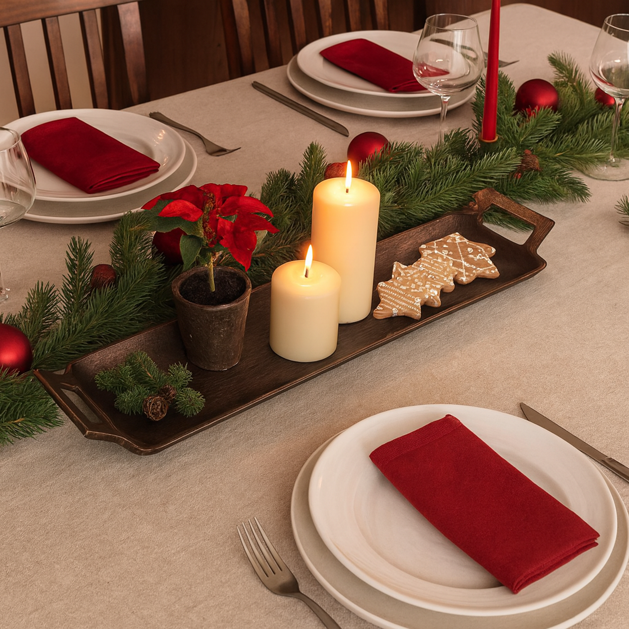 Bedford Decorative Rectangular Tray Small Antique Bronze