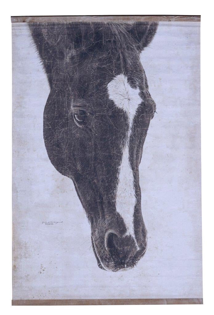 Rustic Horse Wall Art – Farmhouse Equine Figure on Recycled Paper