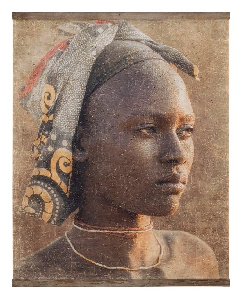 Elegant Woman Portrait Wall Art – Figurative Modern Farmhouse Décor