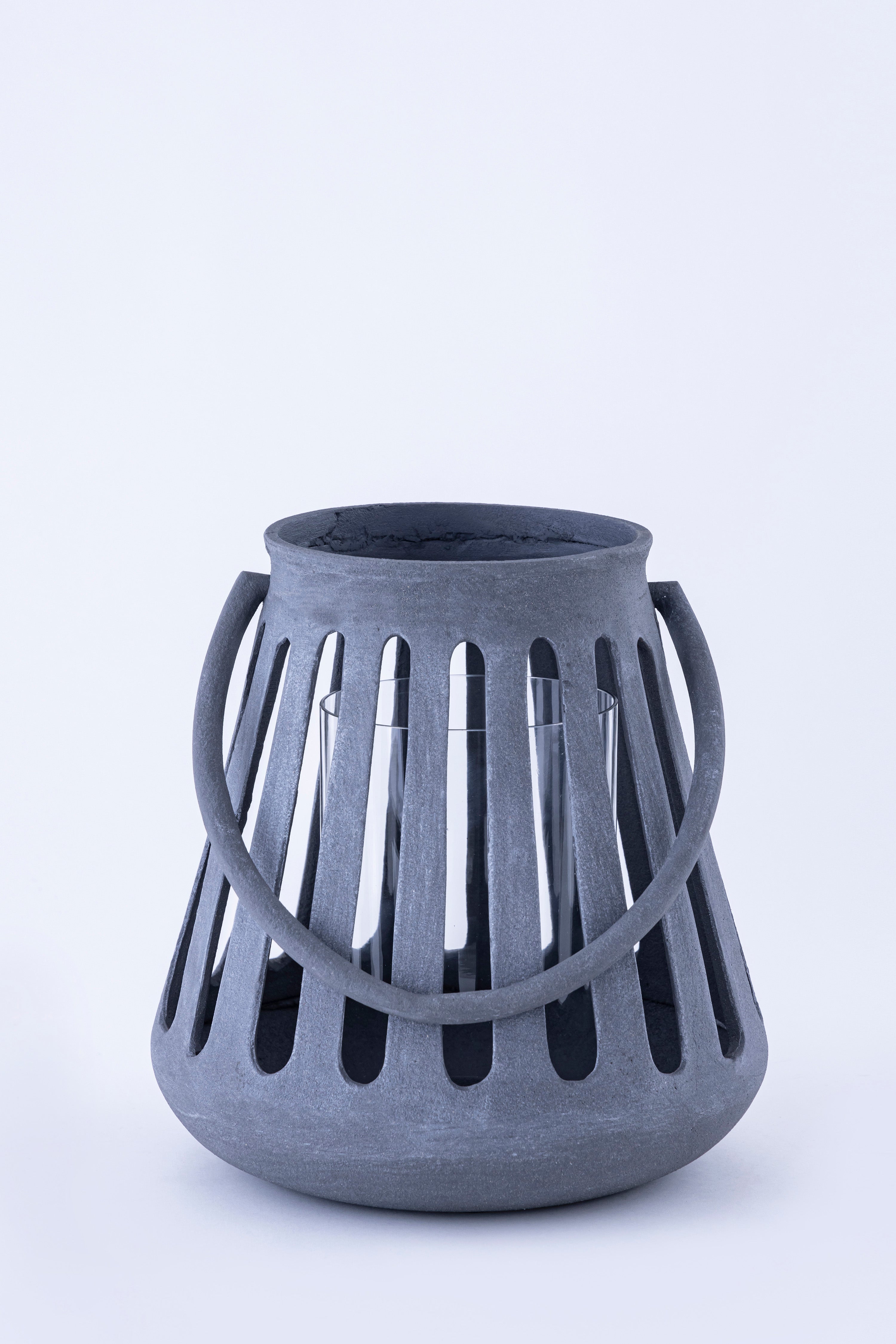 Auryn Rustic Washed-Finish Hurricane Lantern – Indoor Outdoor Porch Decor