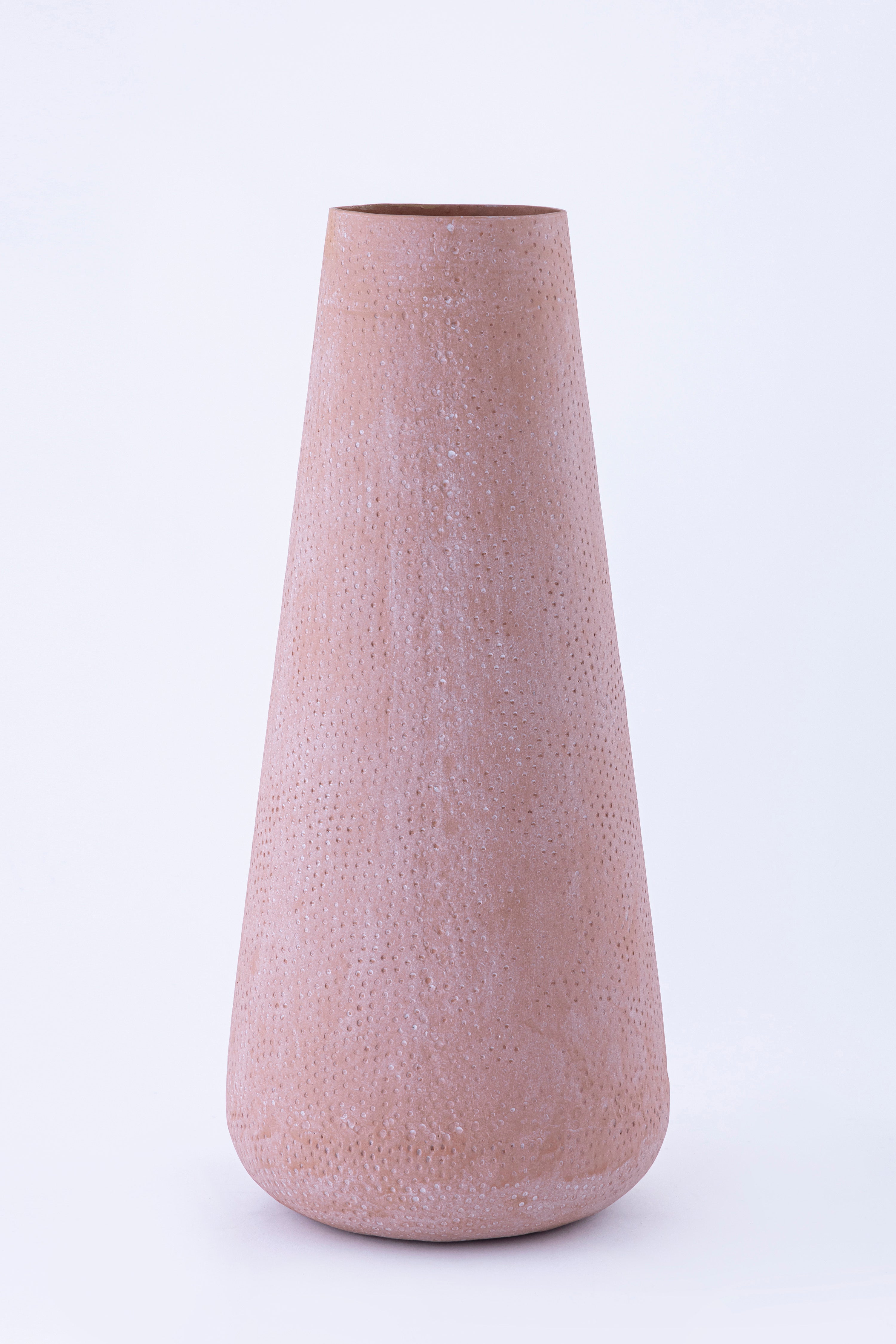 Clayra Modern Farmhouse Tall Metal Vase