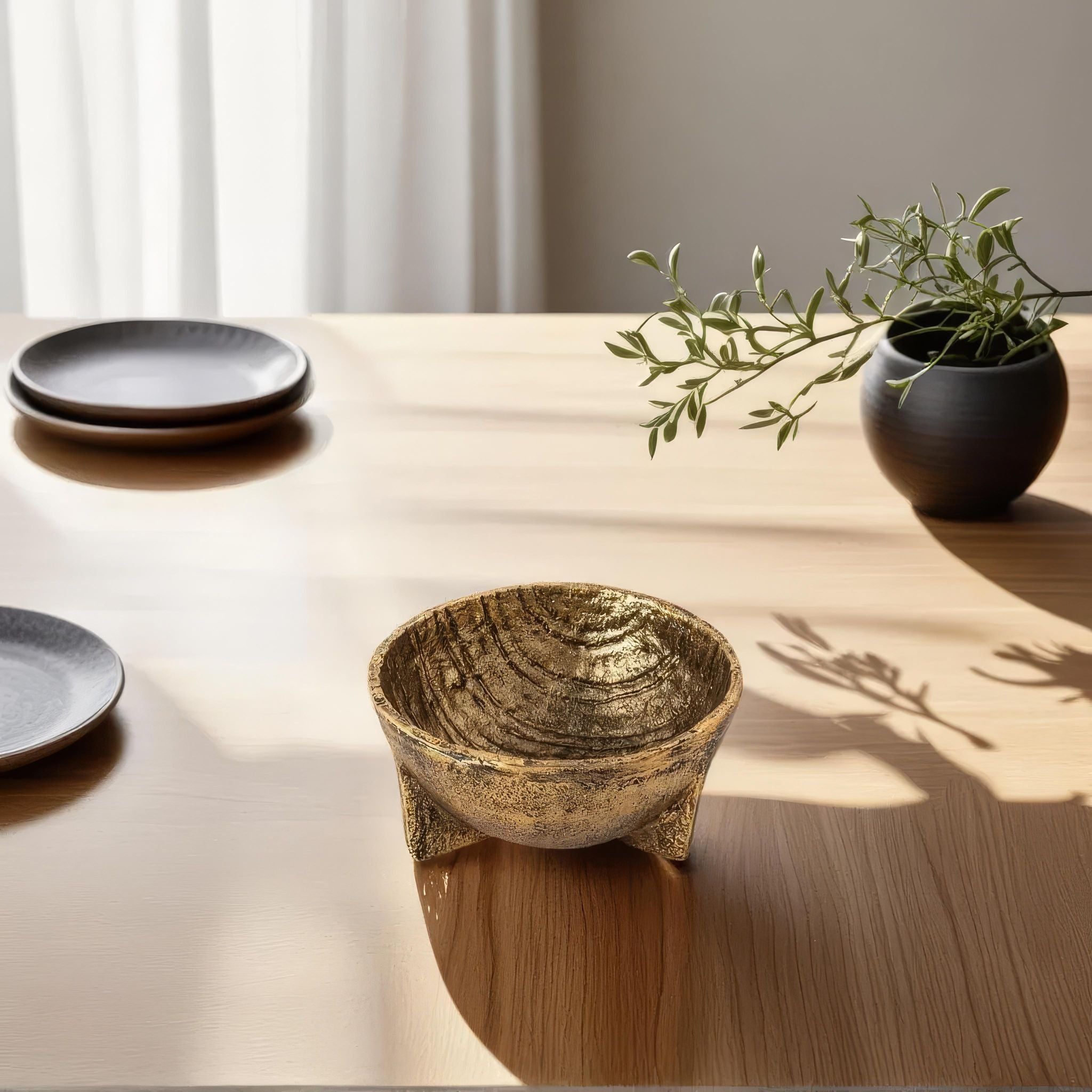 Dorset Decorative Bowl Large Antique Brass Finish