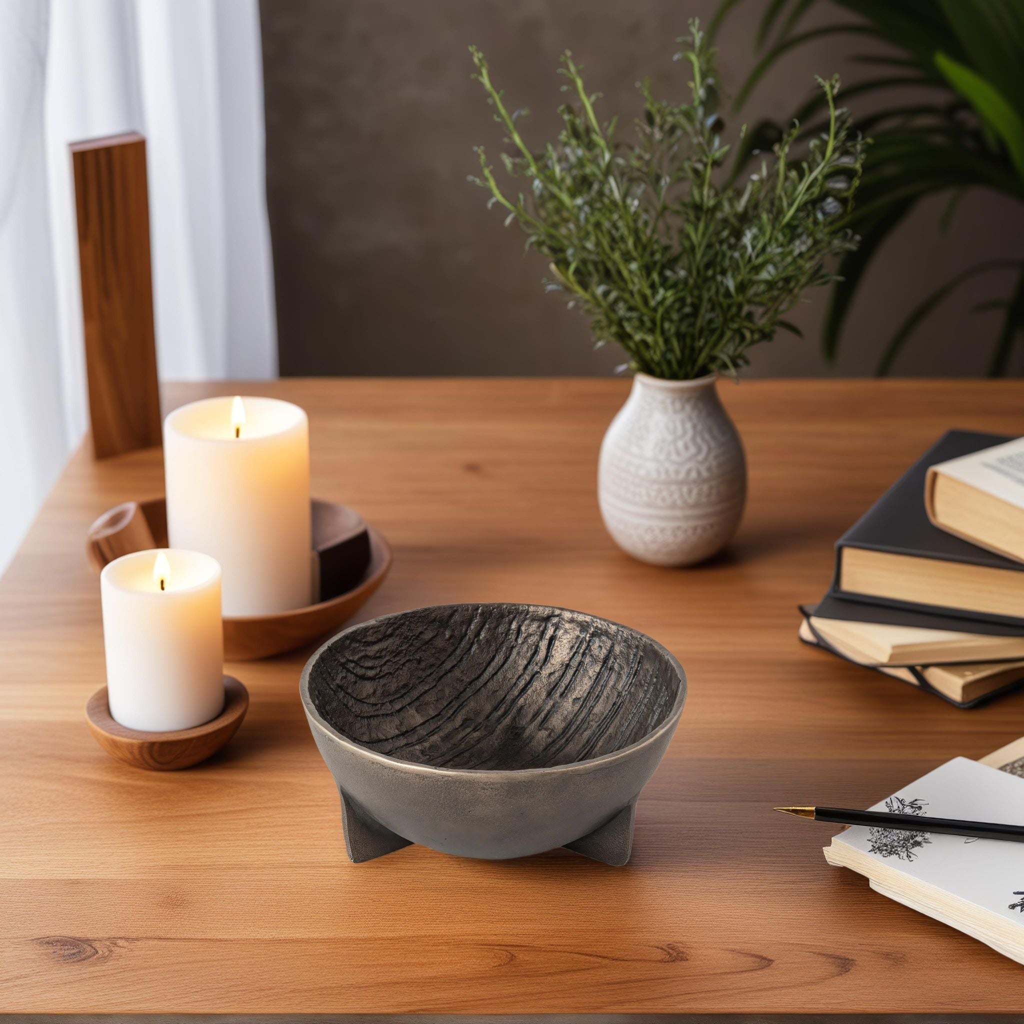 Dorset Decorative Bowl Large Antique Bronze Finish