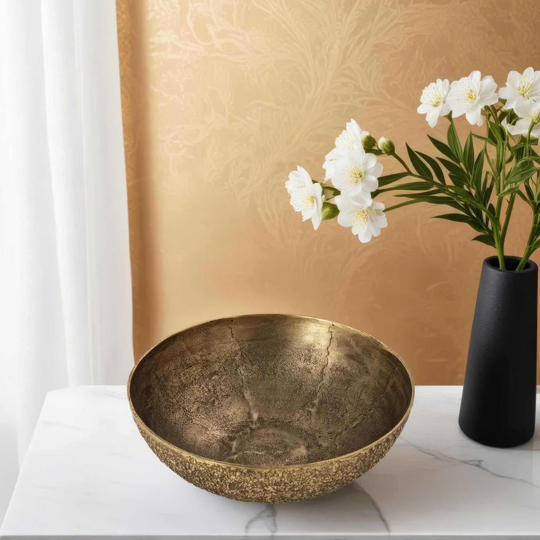 Hackney Decorative Bowl Medium Antique Brass Finish