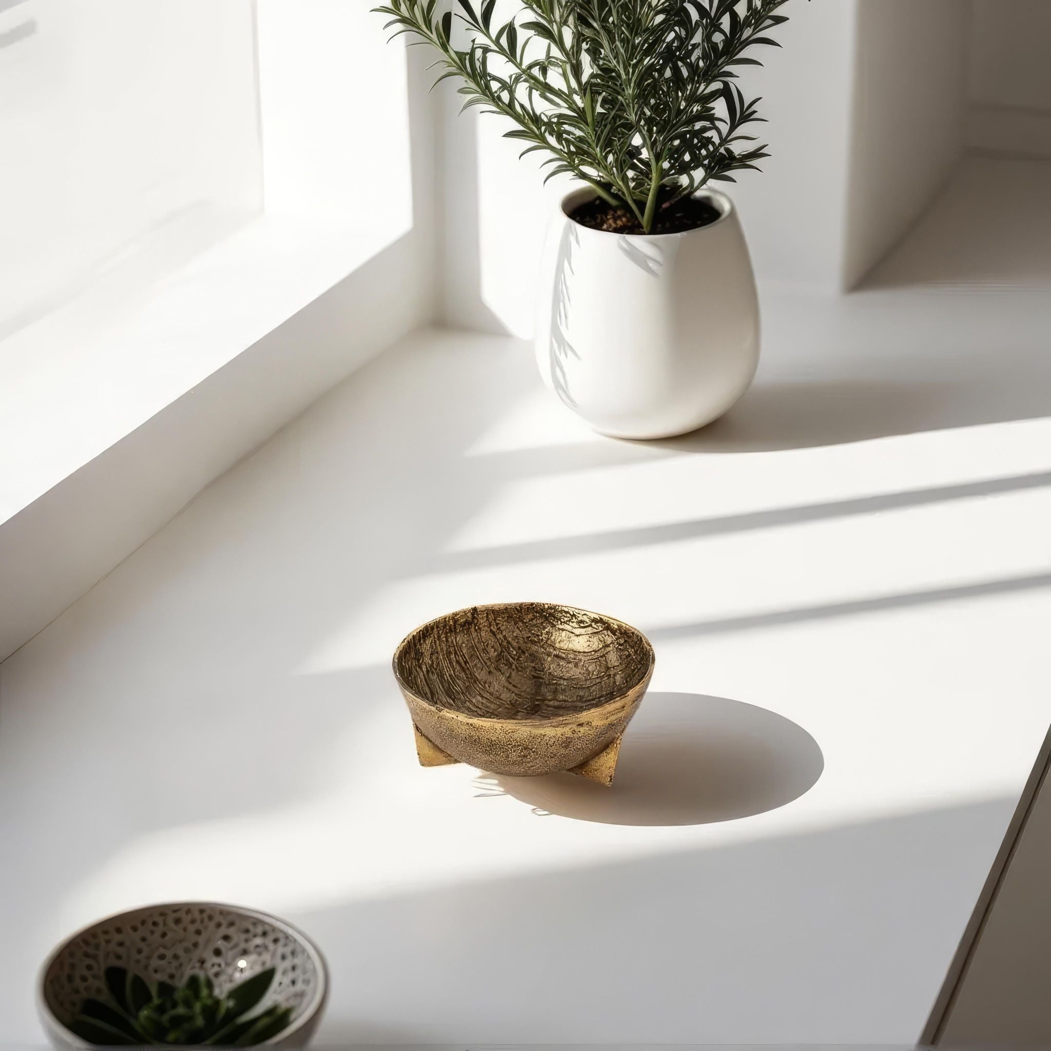 Dorset Decorative Bowl Small Antique Brass Finish