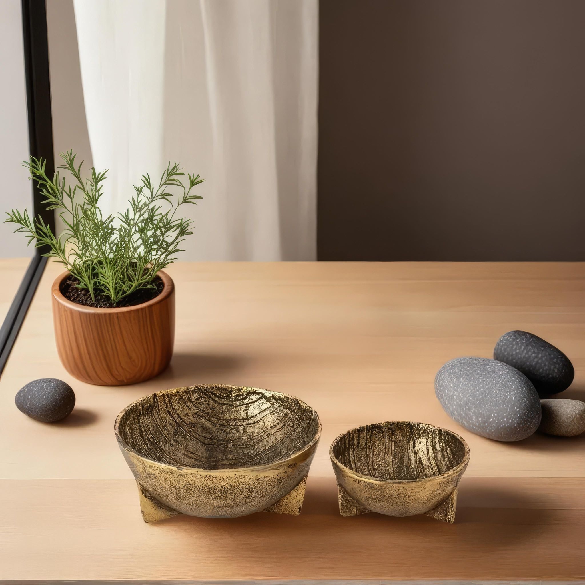 Dorset Decorative Bowl Large Antique Brass Finish