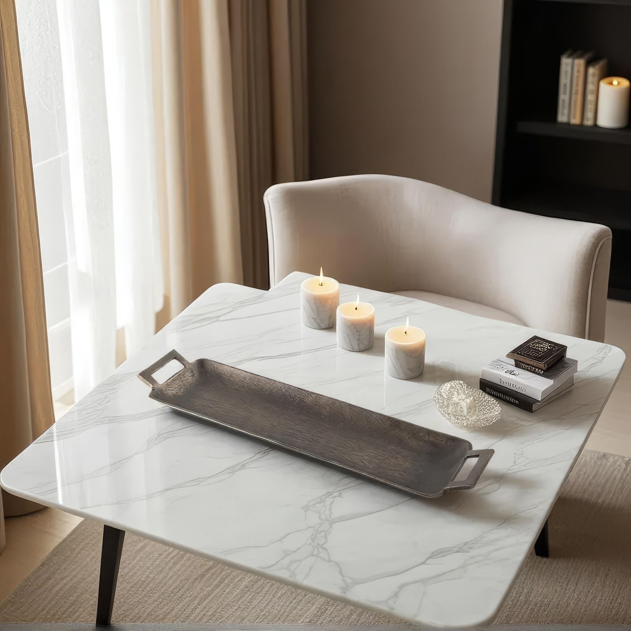 Bedford Decorative Rectangular Tray Small Antique Bronze