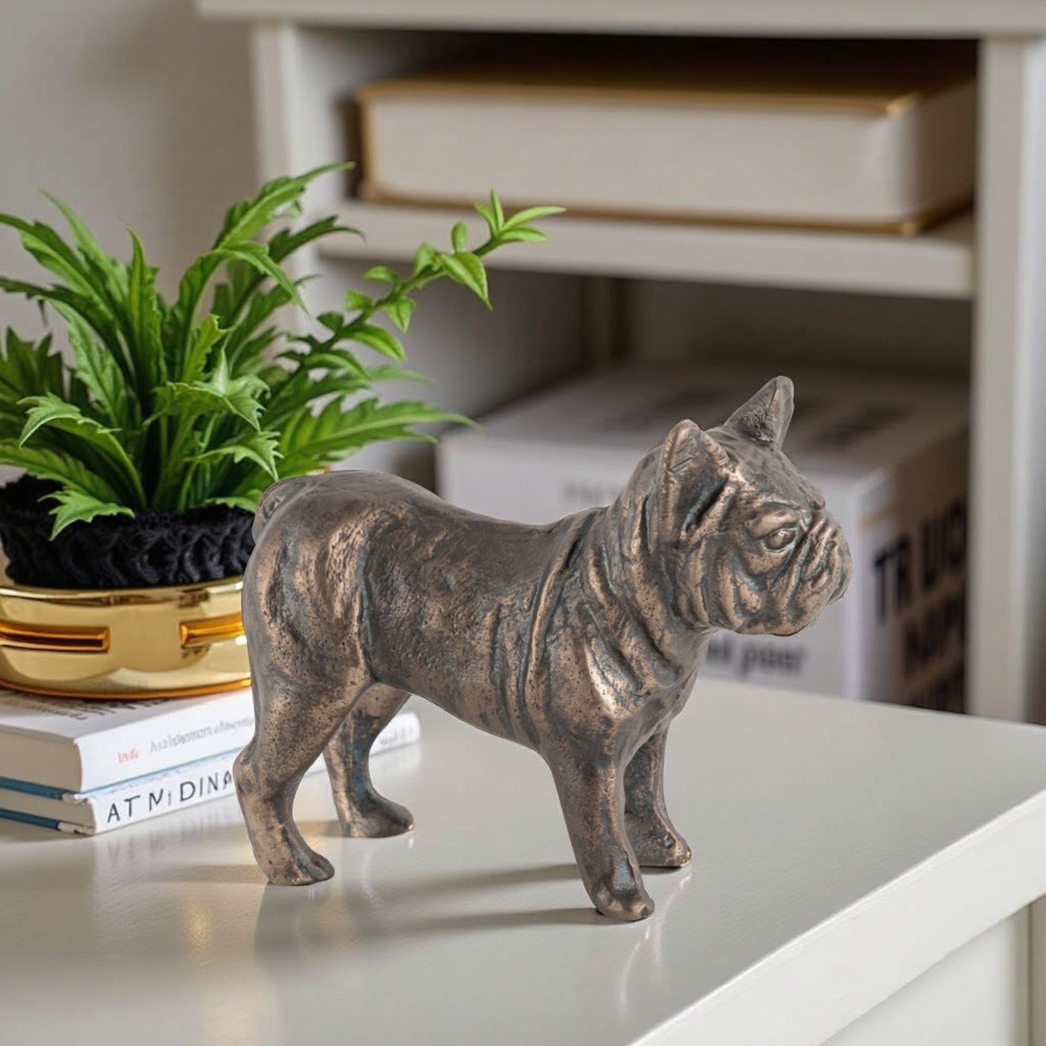 Buster Dog Statuette Antique Bronze Finish