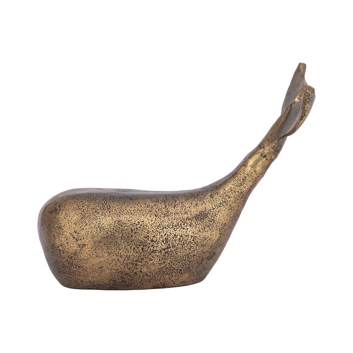 Flipper Dolphin Statuette Antique Brass Bundle