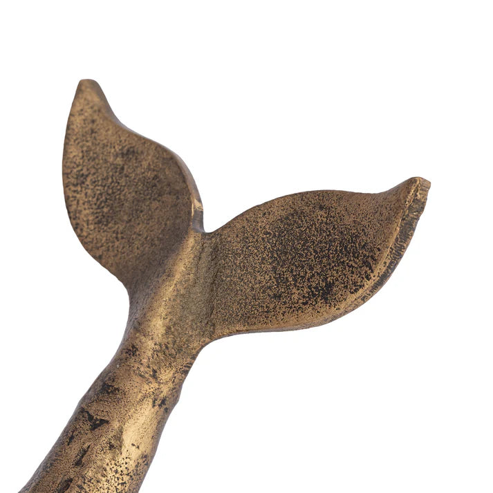 Flipper Dolphin Statuette Antique Brass Bundle