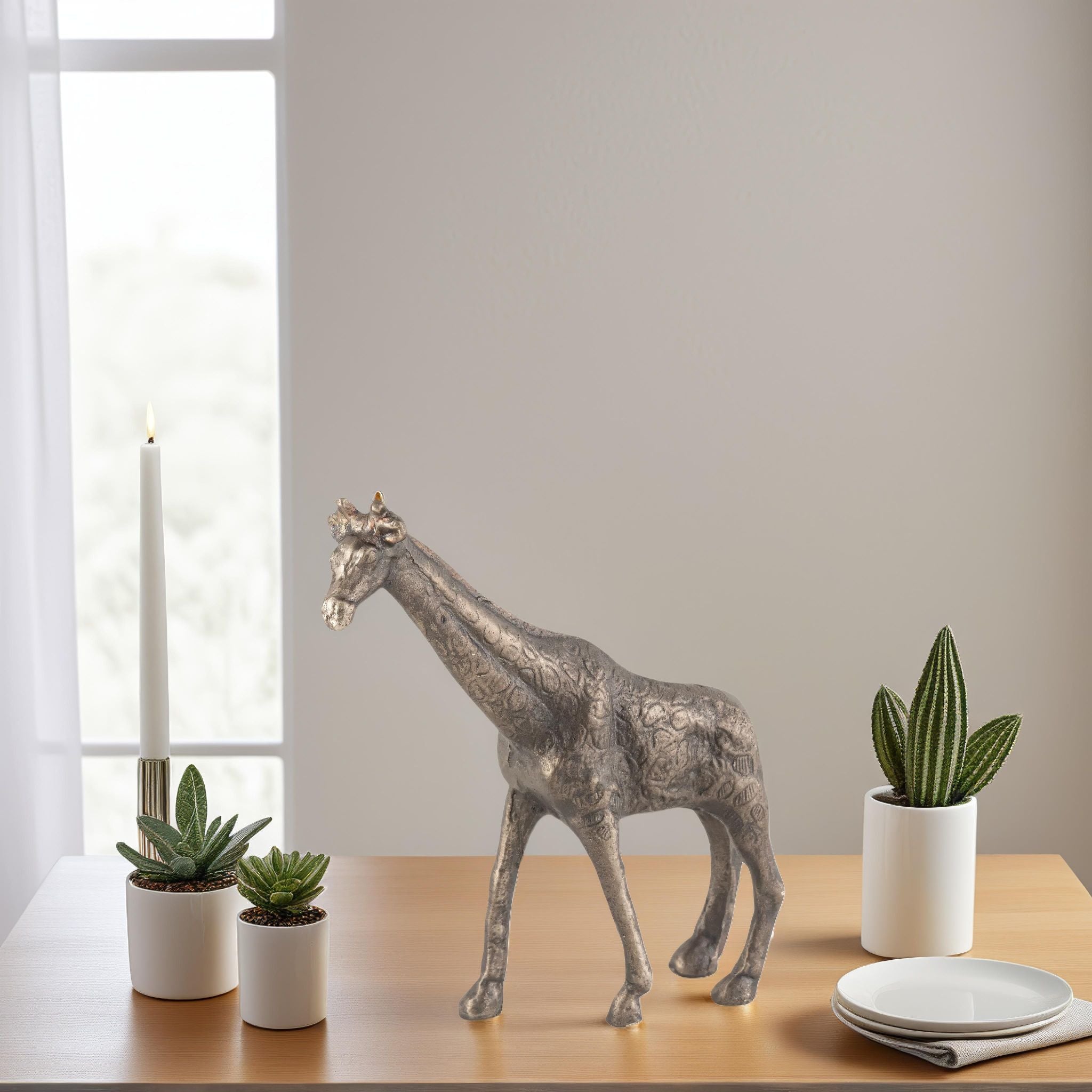 Jumbo Giraffe Object Antique Bronze Finish