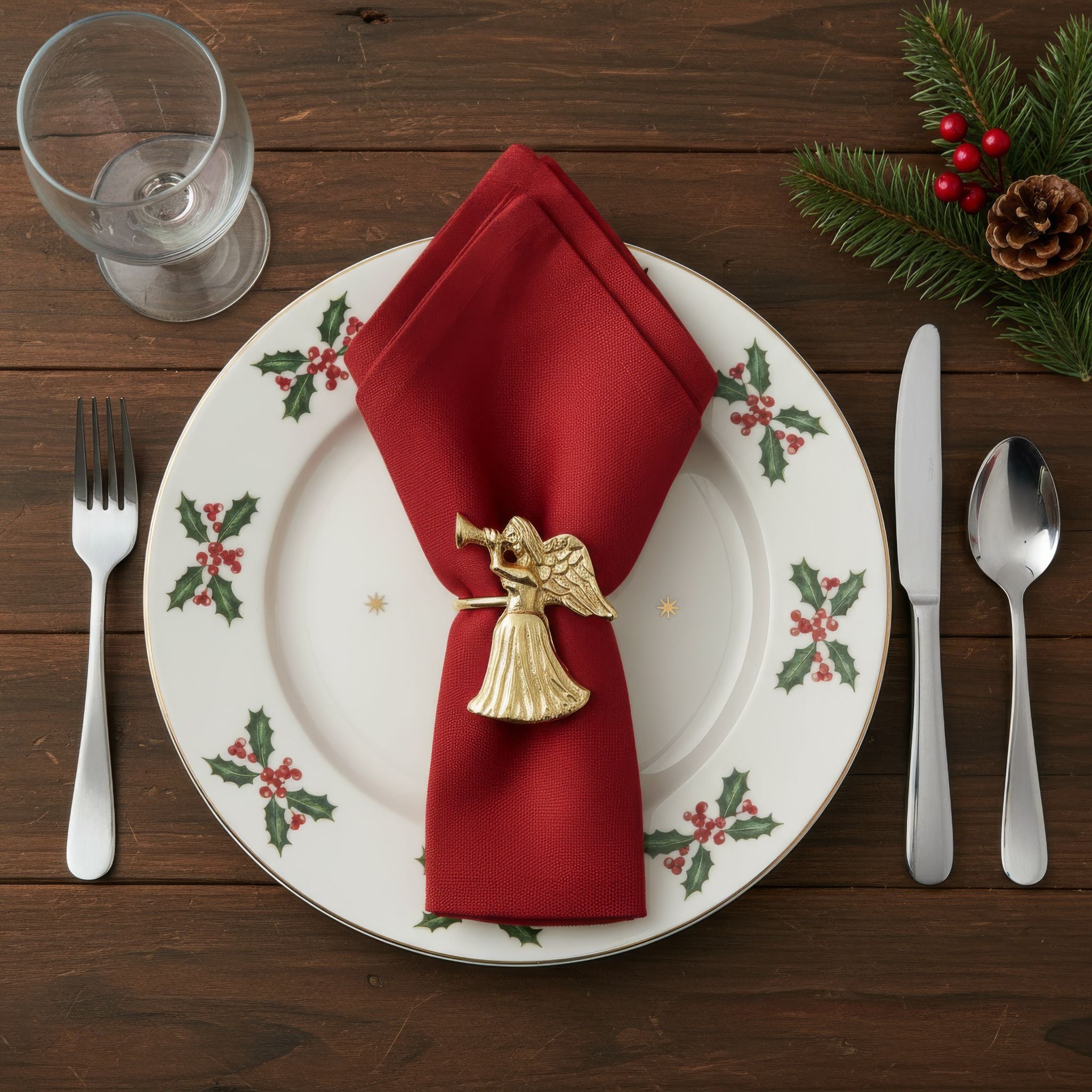 Gold Fairy Napkin Rings – Elegant Metal Table Decoration (Set of 4)