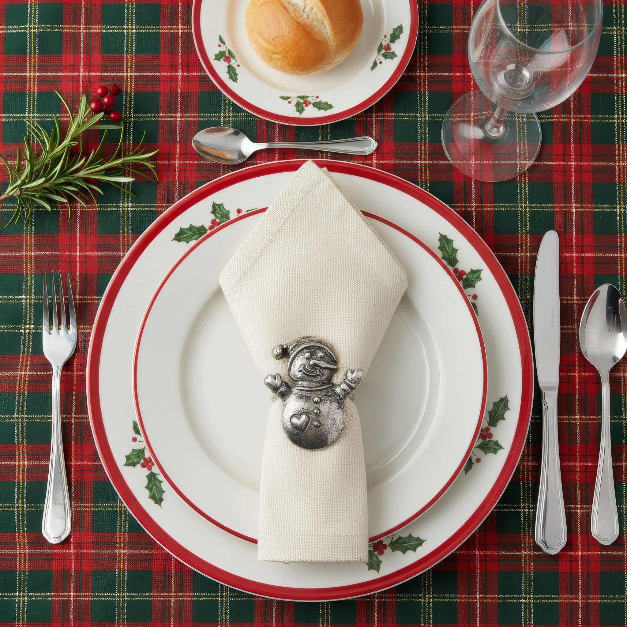 Antique Silver Snowman Napkin Rings – Decorative Metal Table Setting (Set of 4)