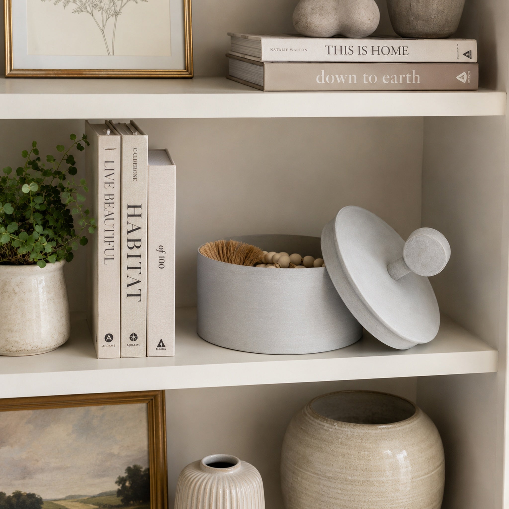 Decorative Storage Boxes in Antique Bronze and Washed Green