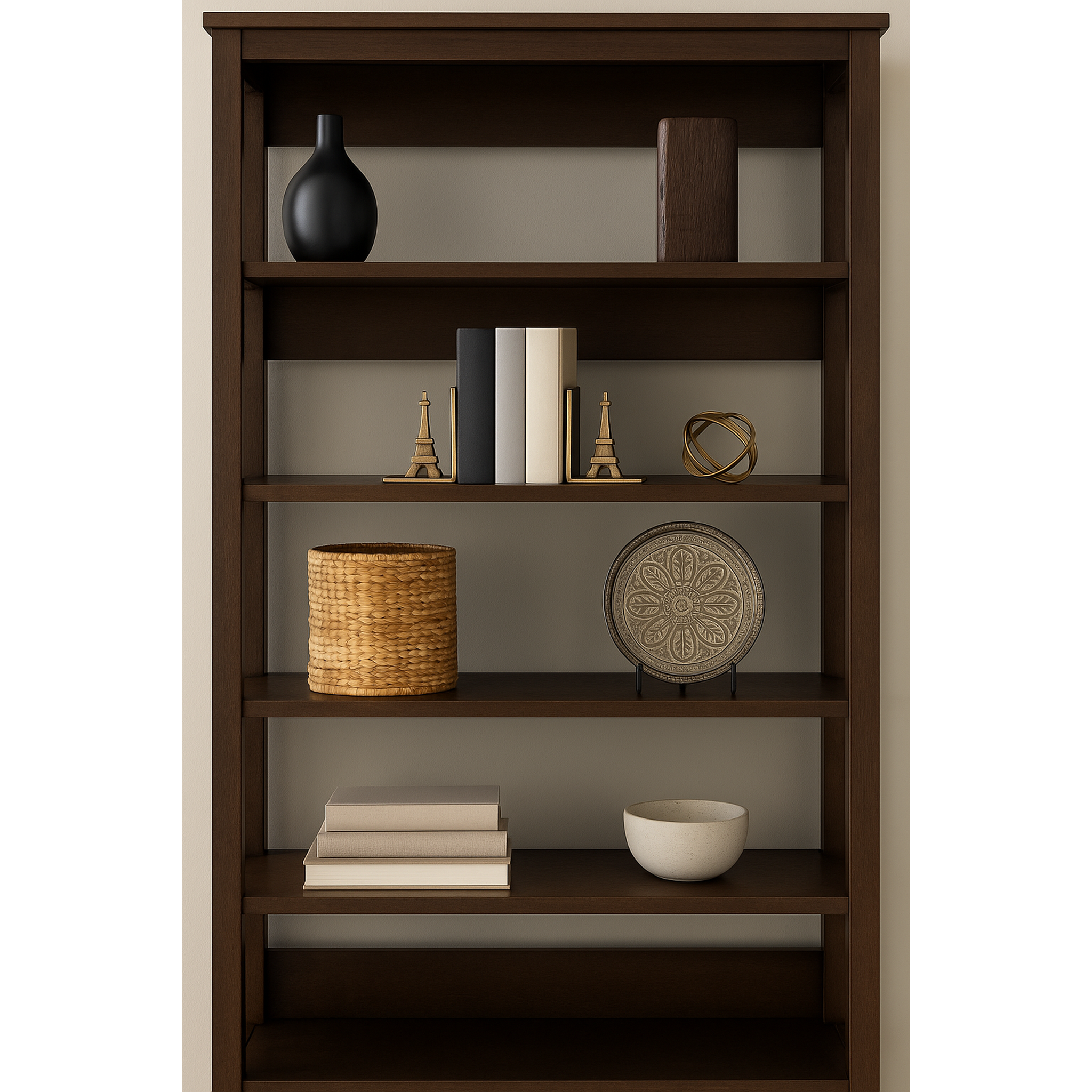 Eiffel Tower Bookends Set of 2 Antique Brass