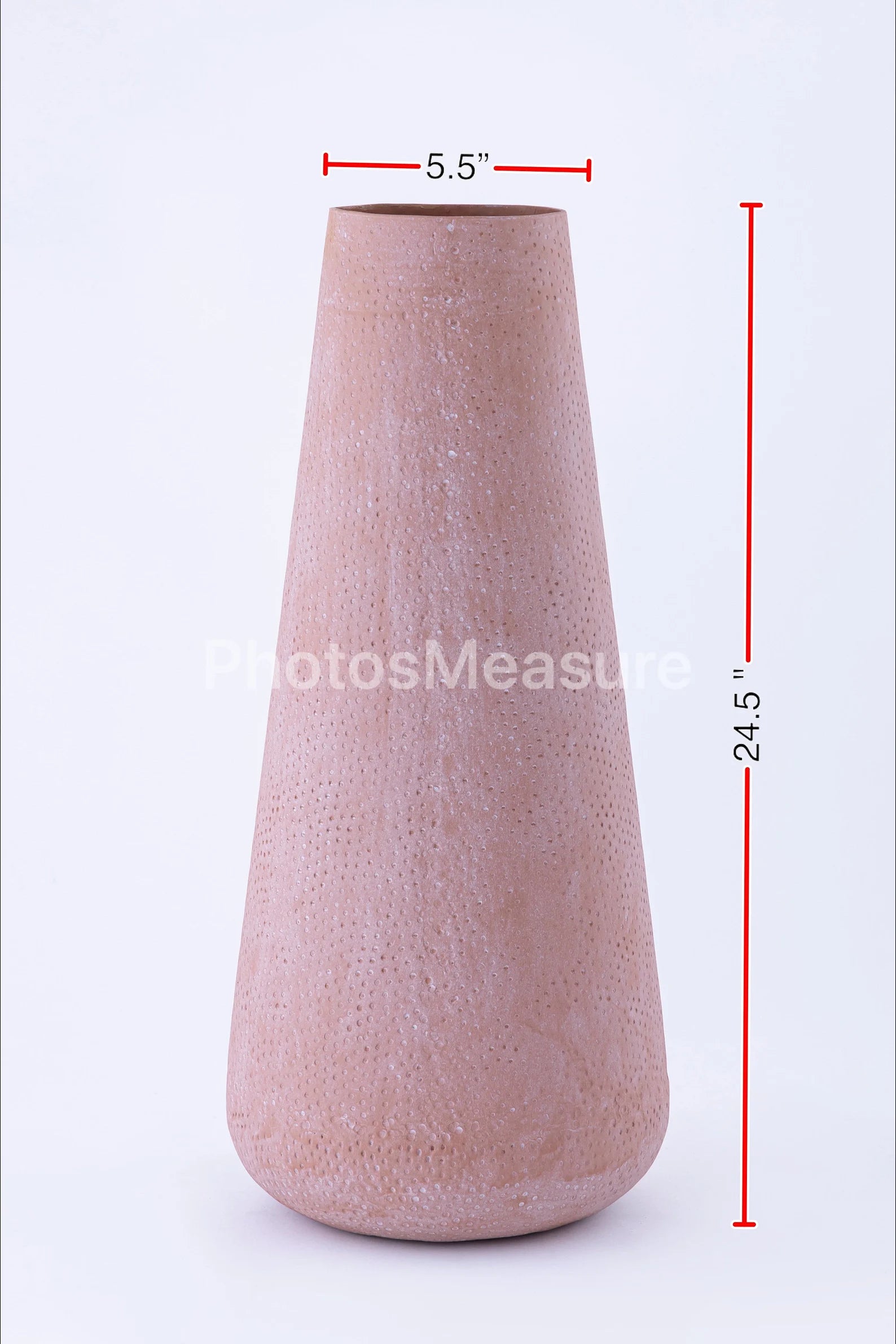 Clayra Modern Farmhouse Tall Metal Vase