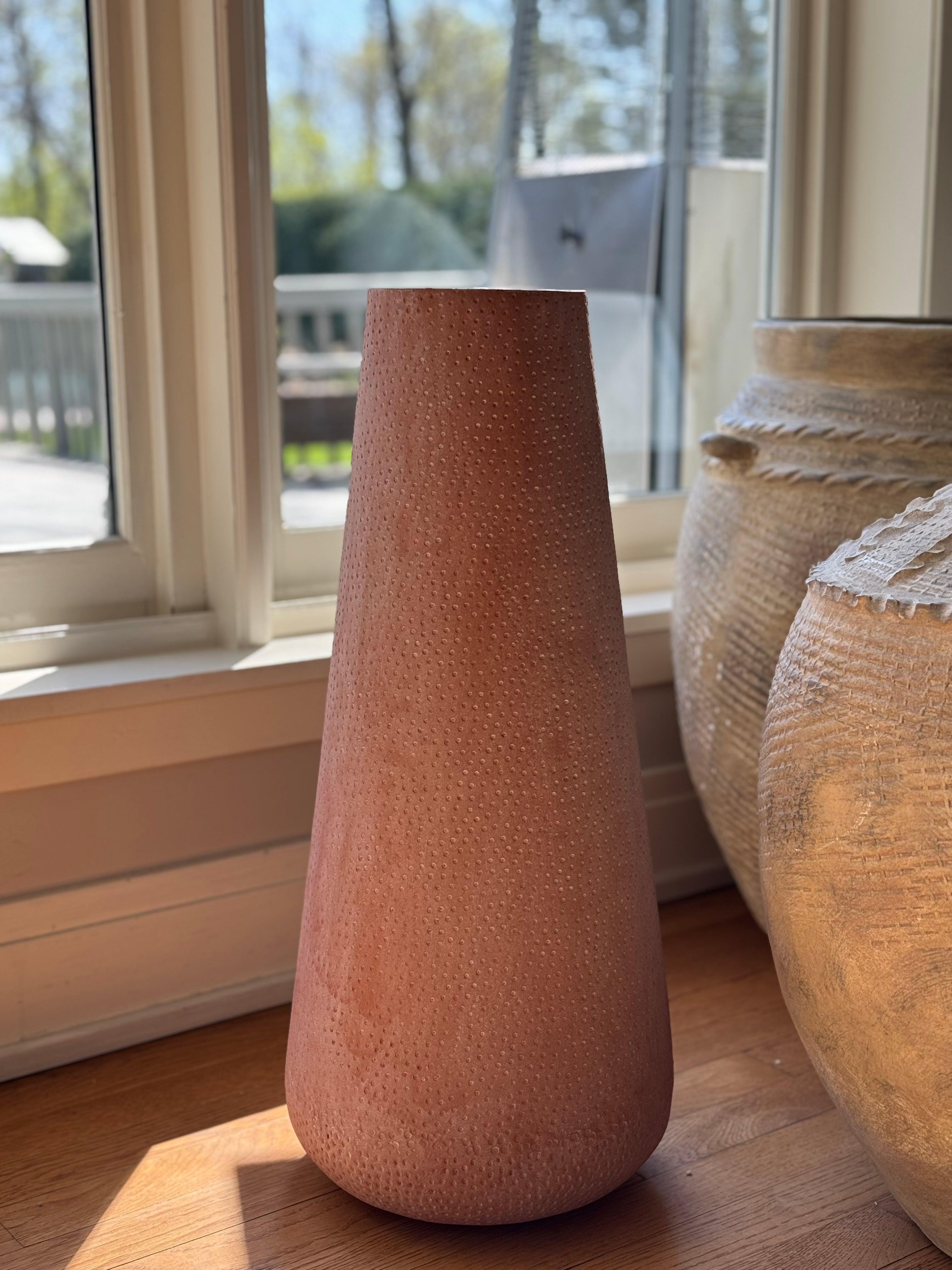 Clayra Modern Farmhouse Tall Metal Vase
