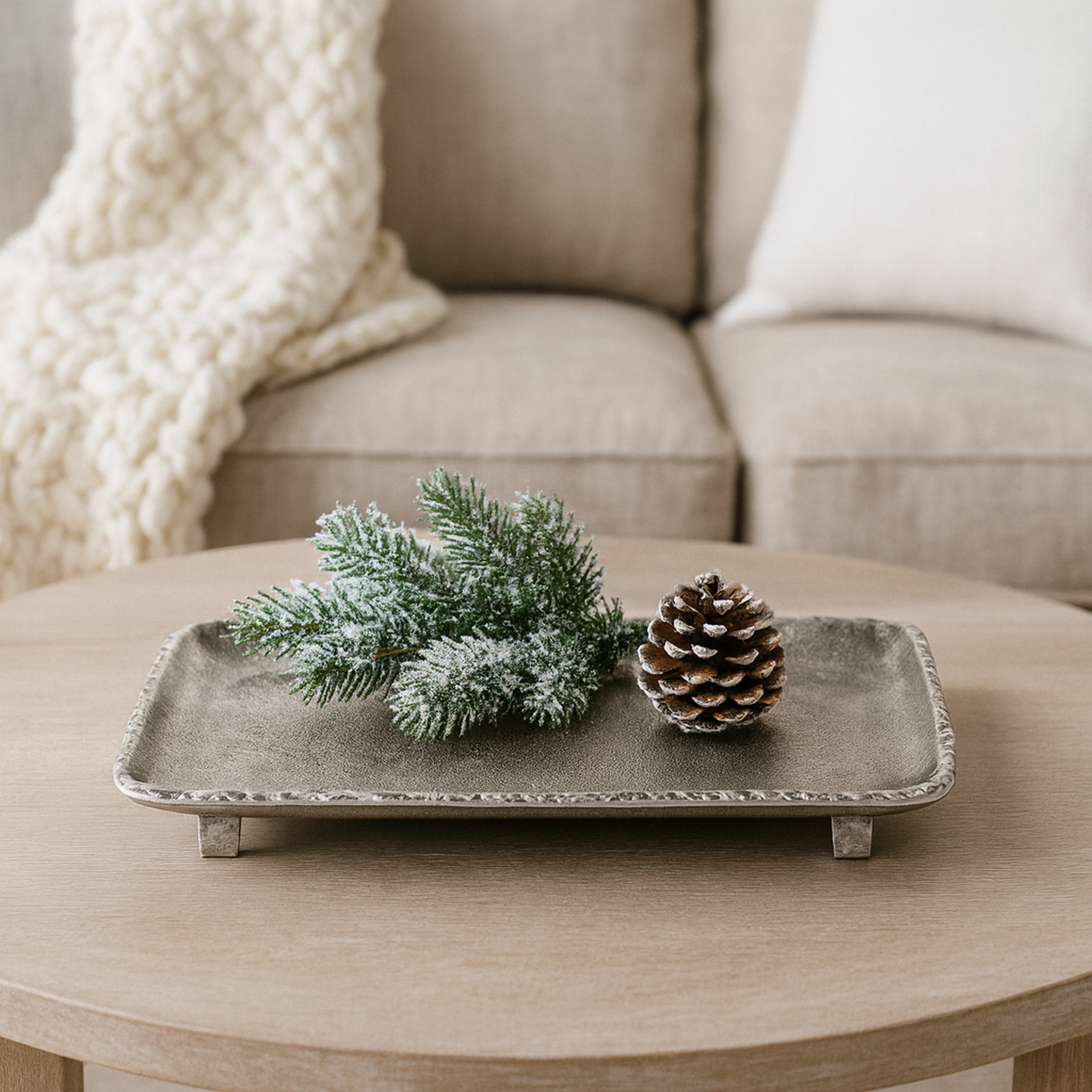 Ely Rectangular Tray Medium Antique Silver