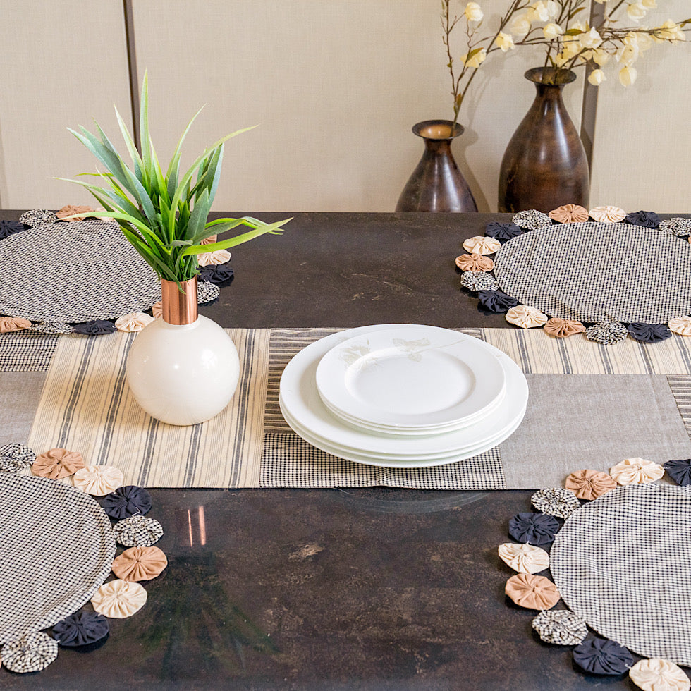 Noa Yarn-dyed Patchwork Table Runner