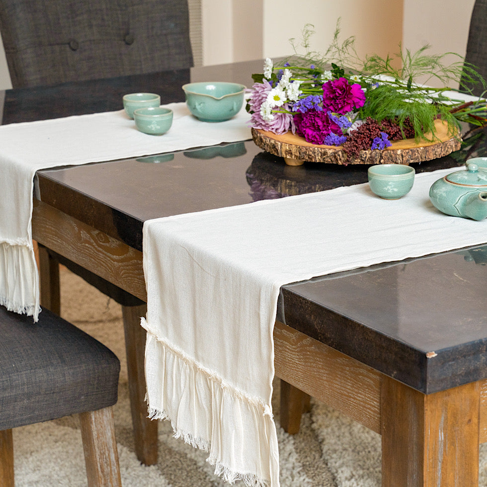 Hope Ruffled Table Runner