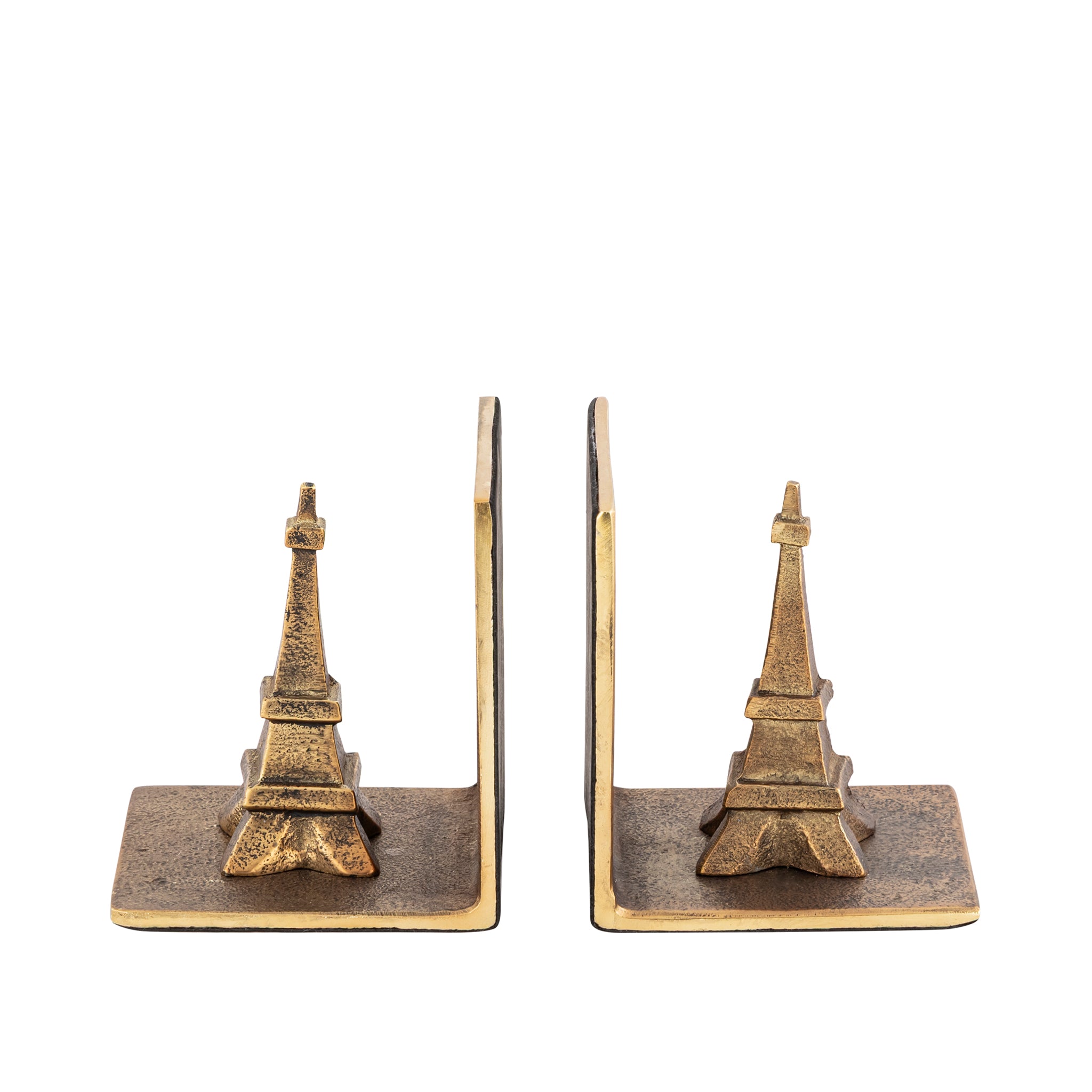Eiffel Tower Bookends Set of 2 Antique Brass