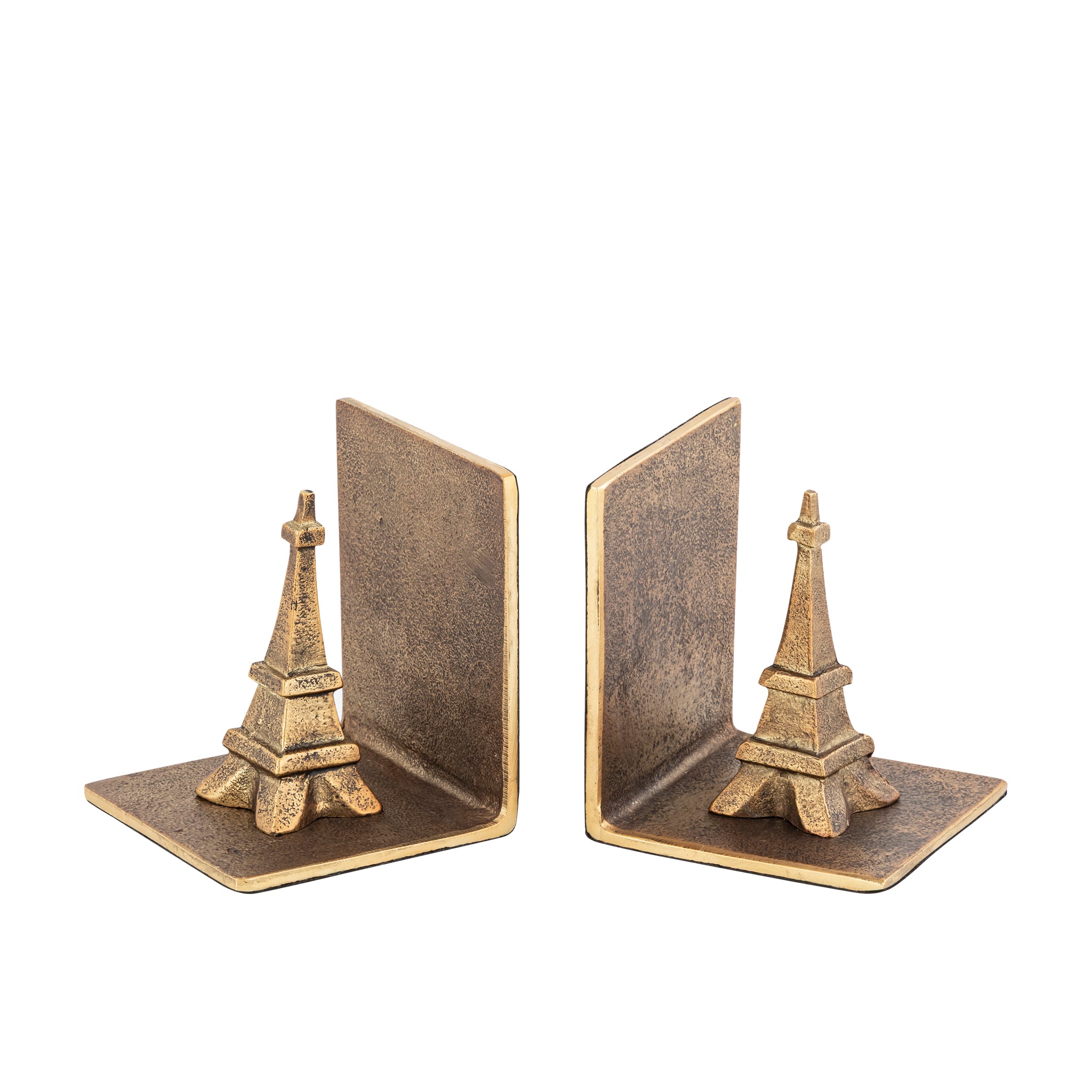 Eiffel Tower Bookends Set of 2 Antique Brass
