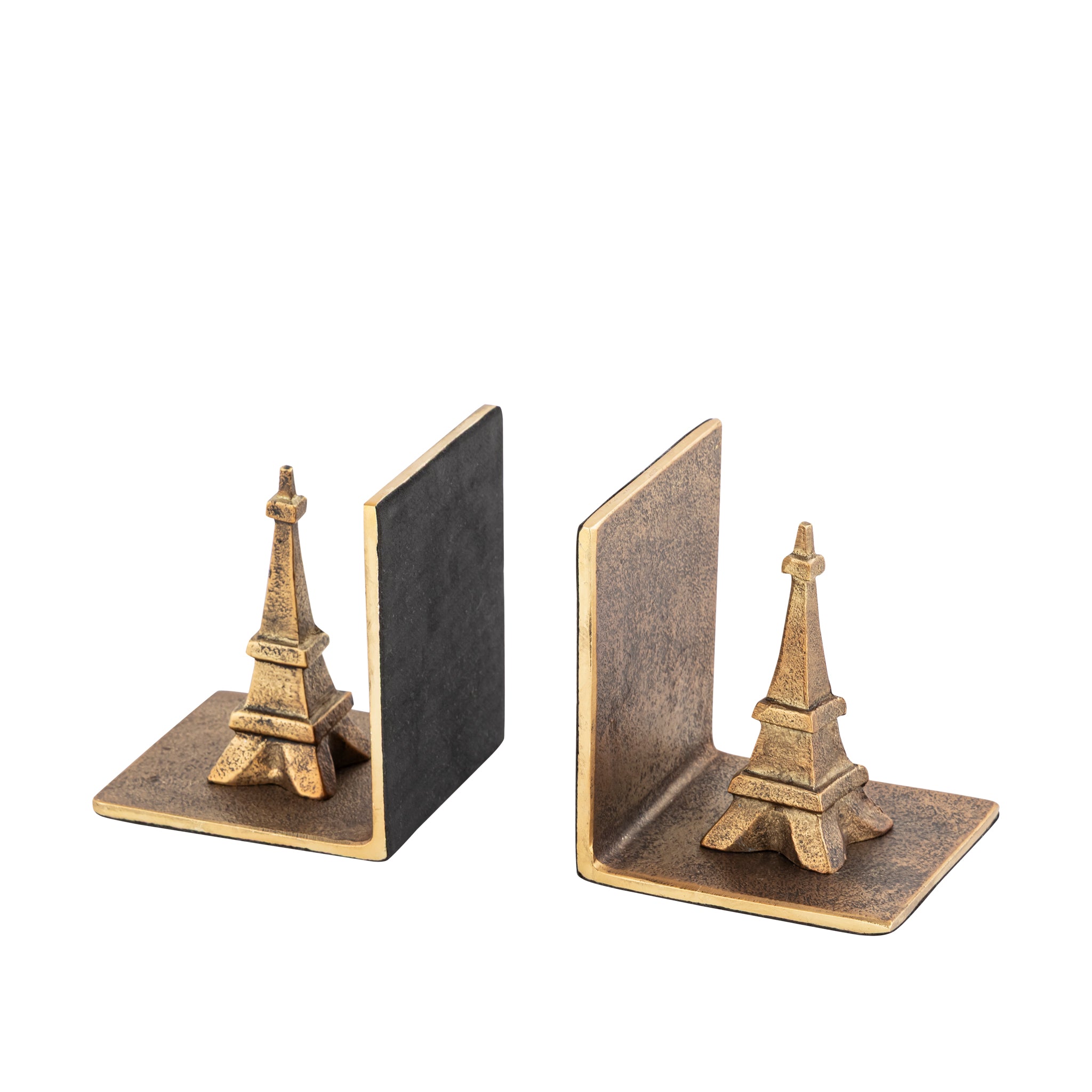 Eiffel Tower Bookends Set of 2 Antique Brass