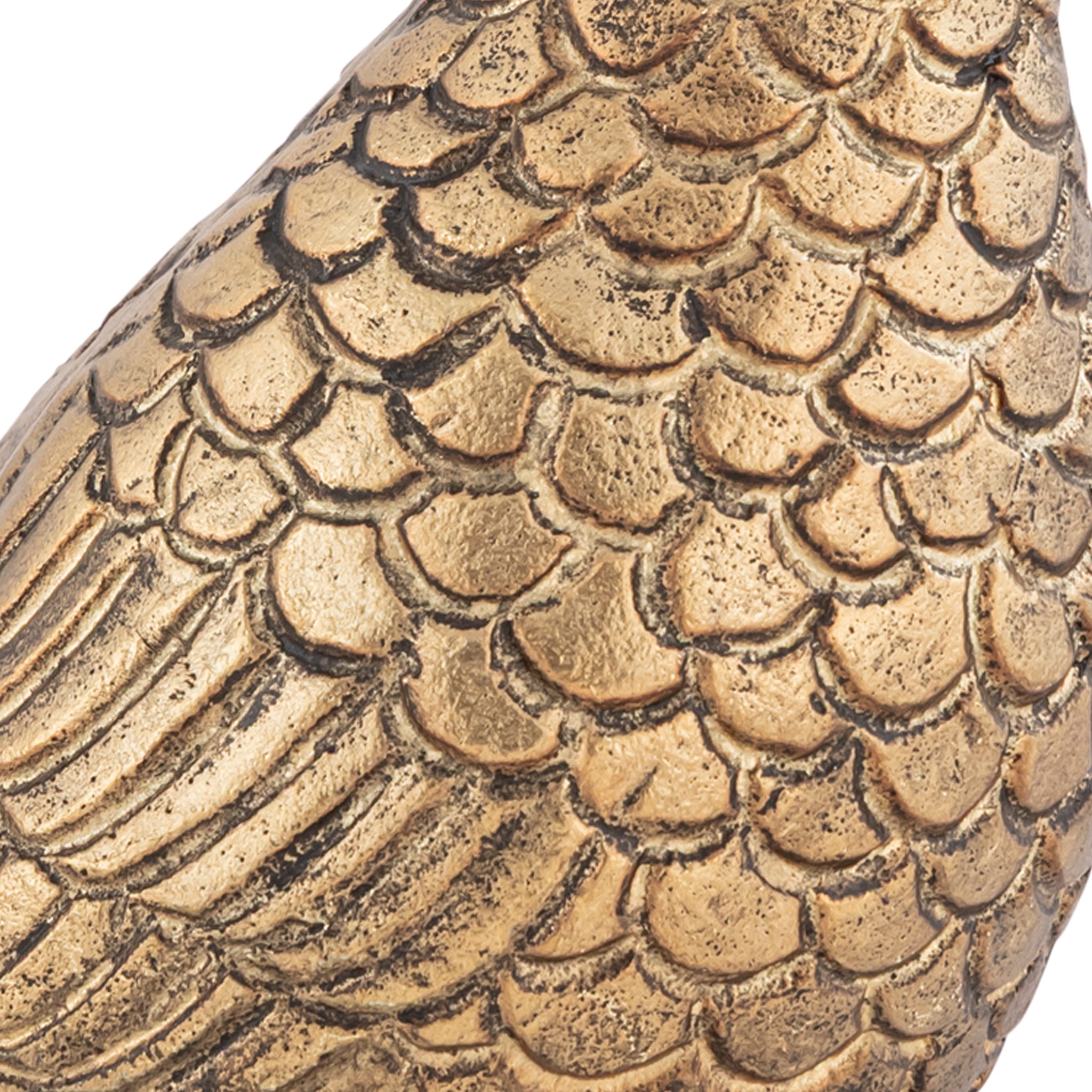 Avior Antique Brass Bird Ornament – Handcrafted Aluminum Decorative Figurine