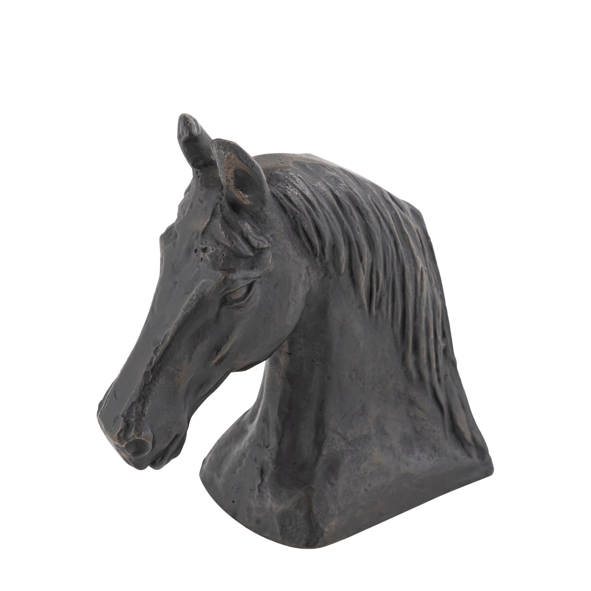 Valor Decorative Horse Figurine – Aluminum Animal Ornament in Antique Bronze