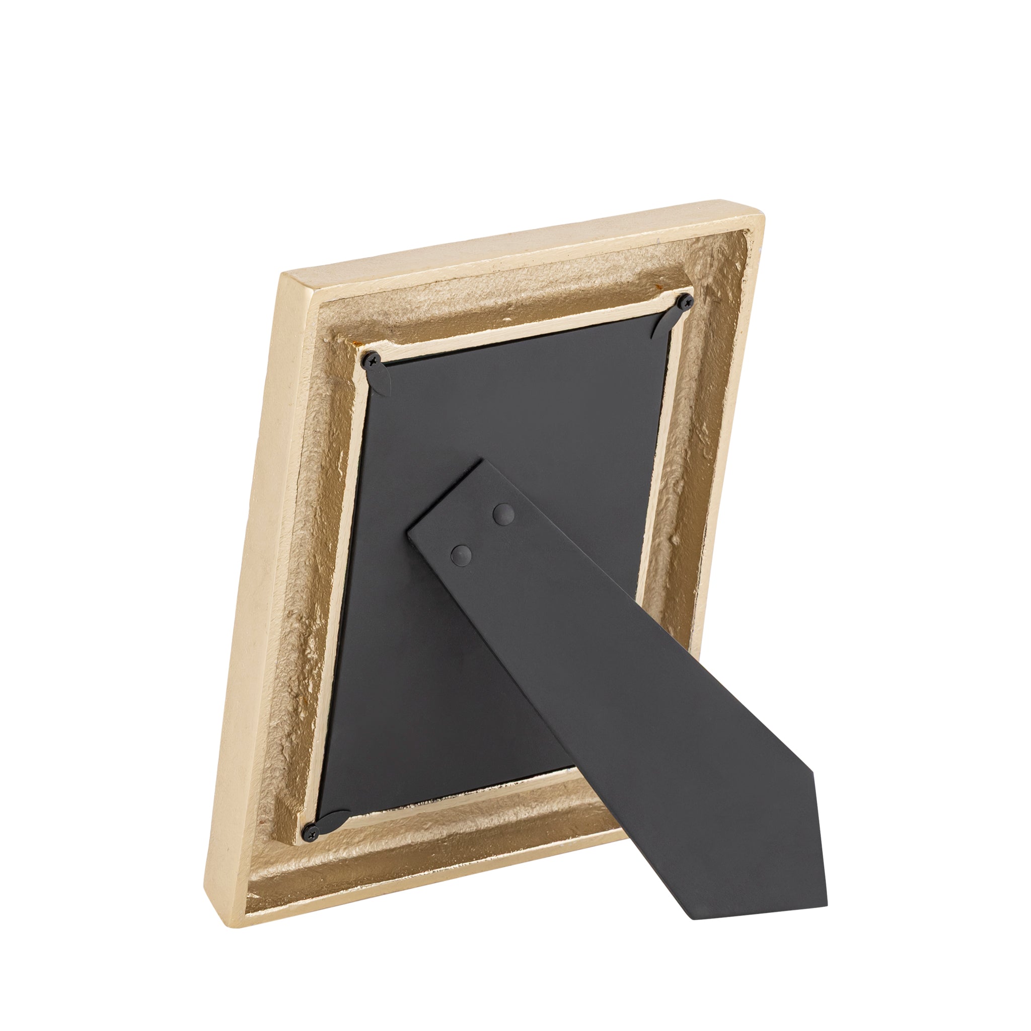 Textured Gold Aluminum Photo Frame – Tabletop Picture Frame with Glass Front (4×6, 5×7)