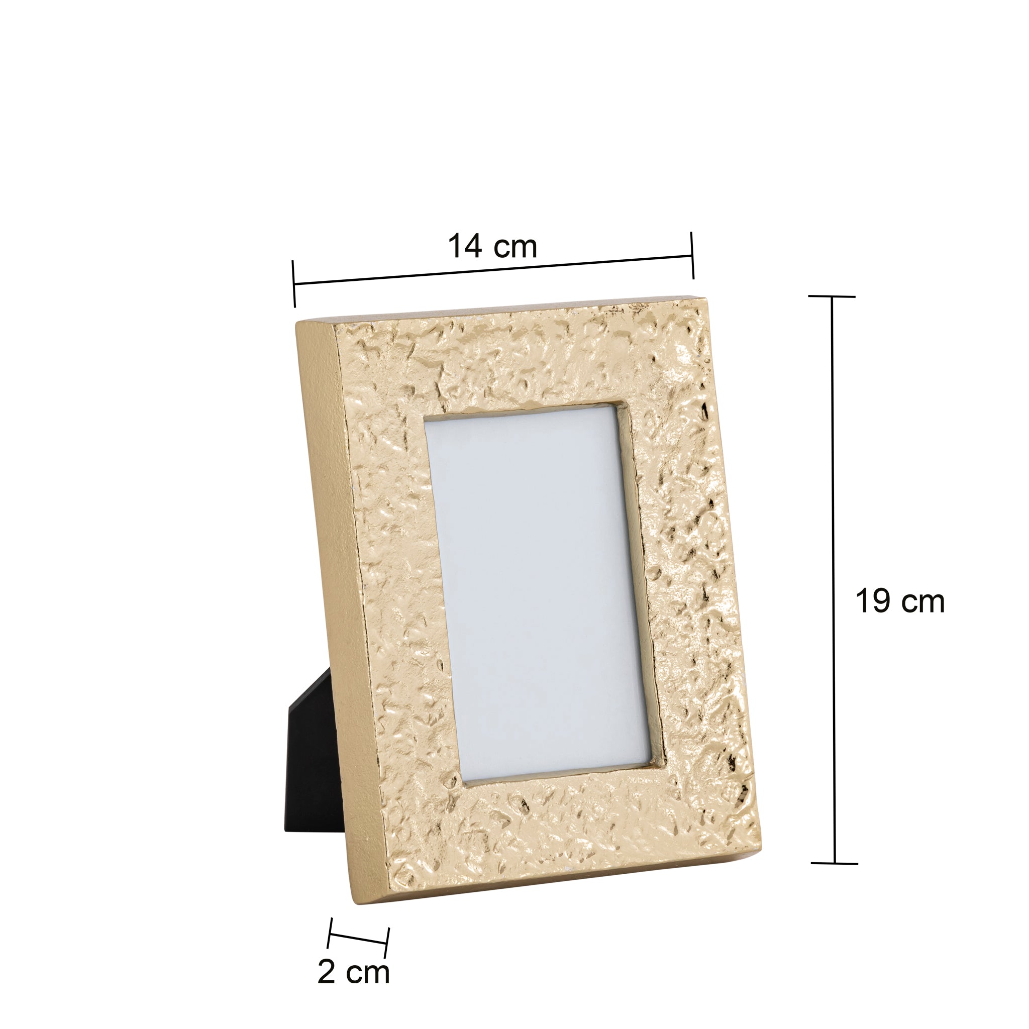 Textured Gold Aluminum Photo Frame – Tabletop Picture Frame with Glass Front (4×6, 5×7)